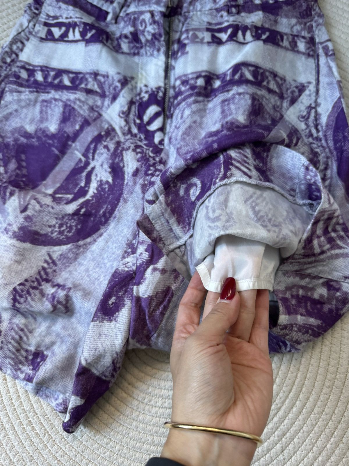Acne Studios Acne Studios silk lined printed short purple size 32 Size 26" / US 2 / IT 38 - 5 Thumbnail