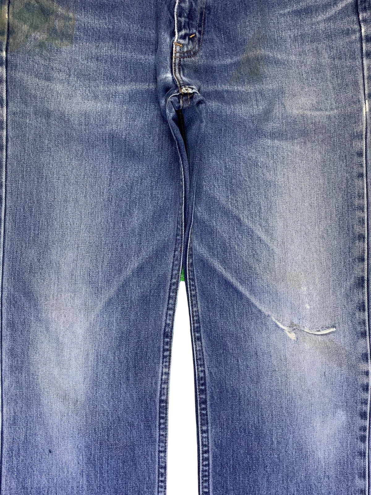 Levi's Vintage 80s Levis 605 Orange Tab Blue Wash Distressed Jeans Size US 30 / EU 46 - 5 Thumbnail