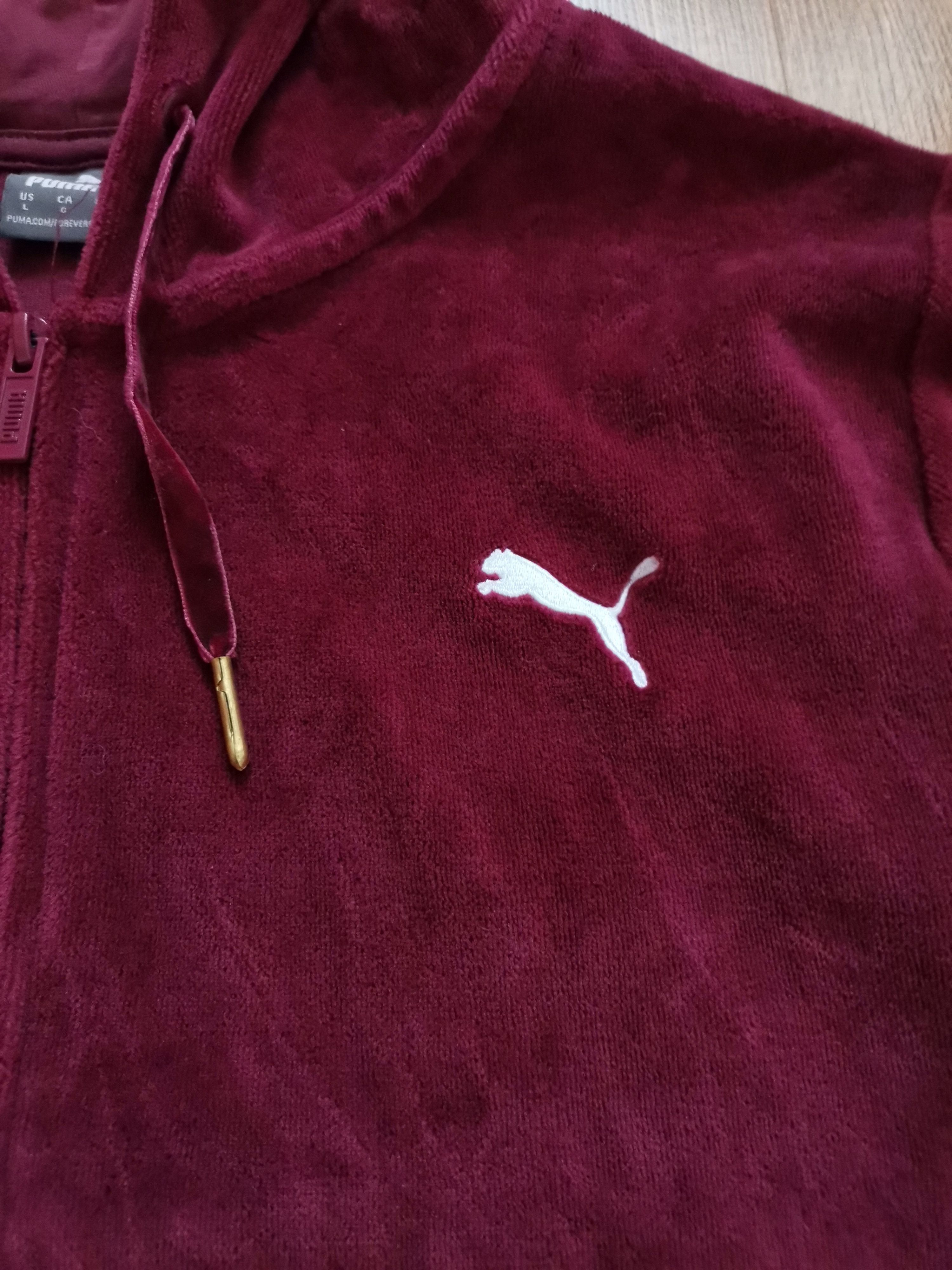 Puma Puma Women's Velour Zip Up Hoodie Size L / US 10 / IT 46 - 2 Thumbnail
