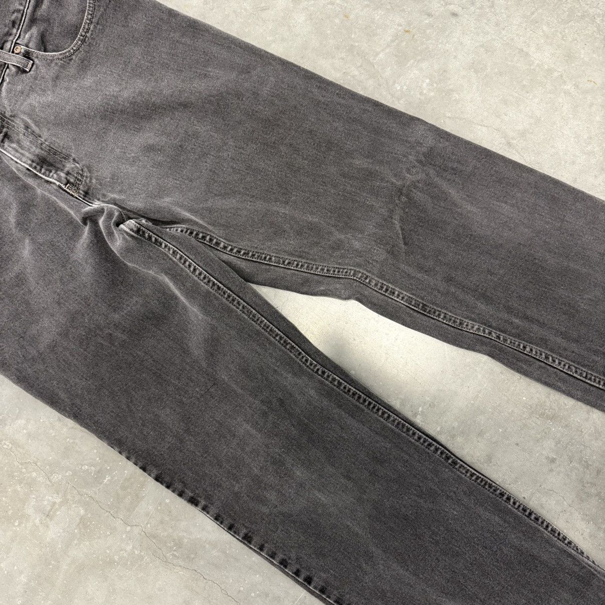 Tommy Hilfiger × Vintage Crazy Vintage Y2K Baggy Wide Leg Faded Black Tommy Jeans Size US 33 - 8 Thumbnail