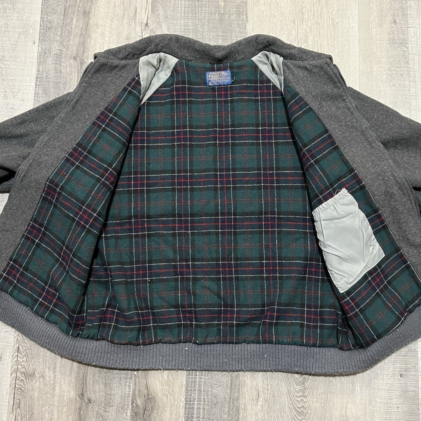Pendleton VTG Pendleton 70s/80s Grey Blouson Cruiser Bomber Jacket L Size US L / EU 52-54 / 3 - 4 Thumbnail