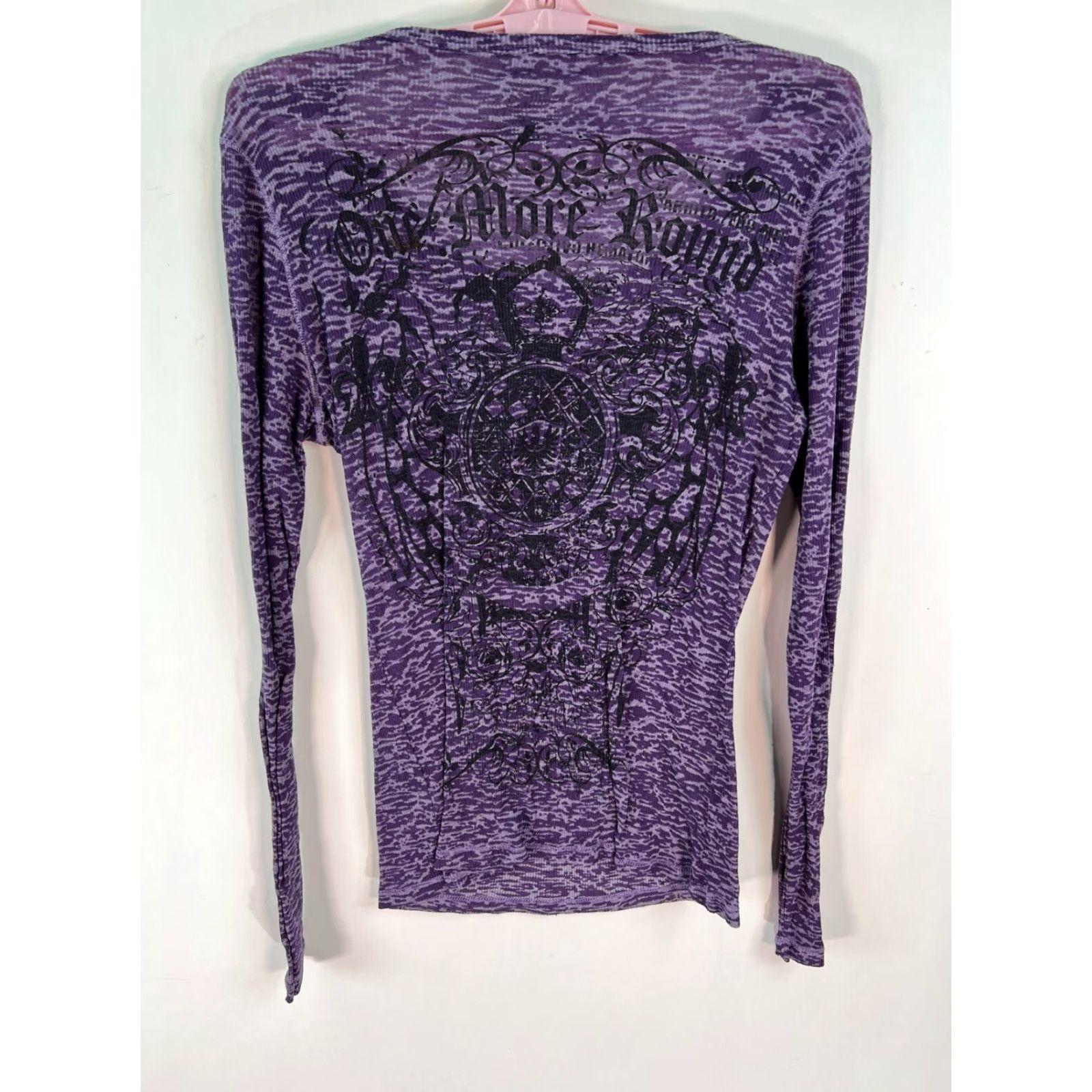 Vintage House Tees T-Shirt Long Sleeve XL Purple Round Neck Stretch Shirt Women Size XL / US 12-14 / IT 48-50 - 4 Thumbnail