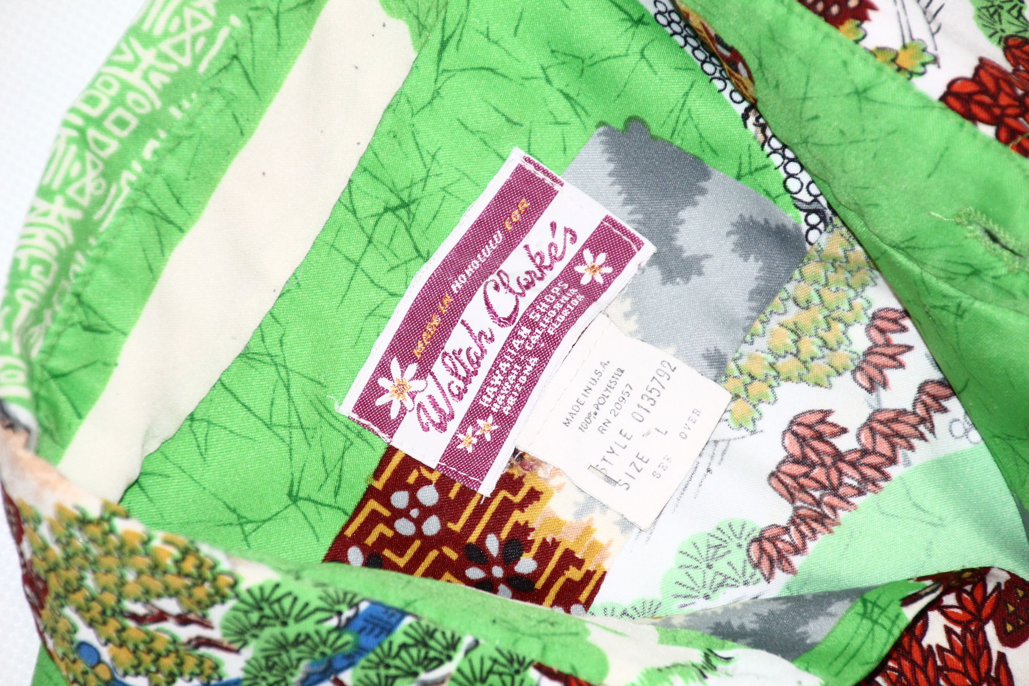 Japanese Brand 💥70s 80s Waltah Clarke’s Japanese Graphic Hawaiian Shirt Size US L / EU 52-54 / 3 - 5 Thumbnail