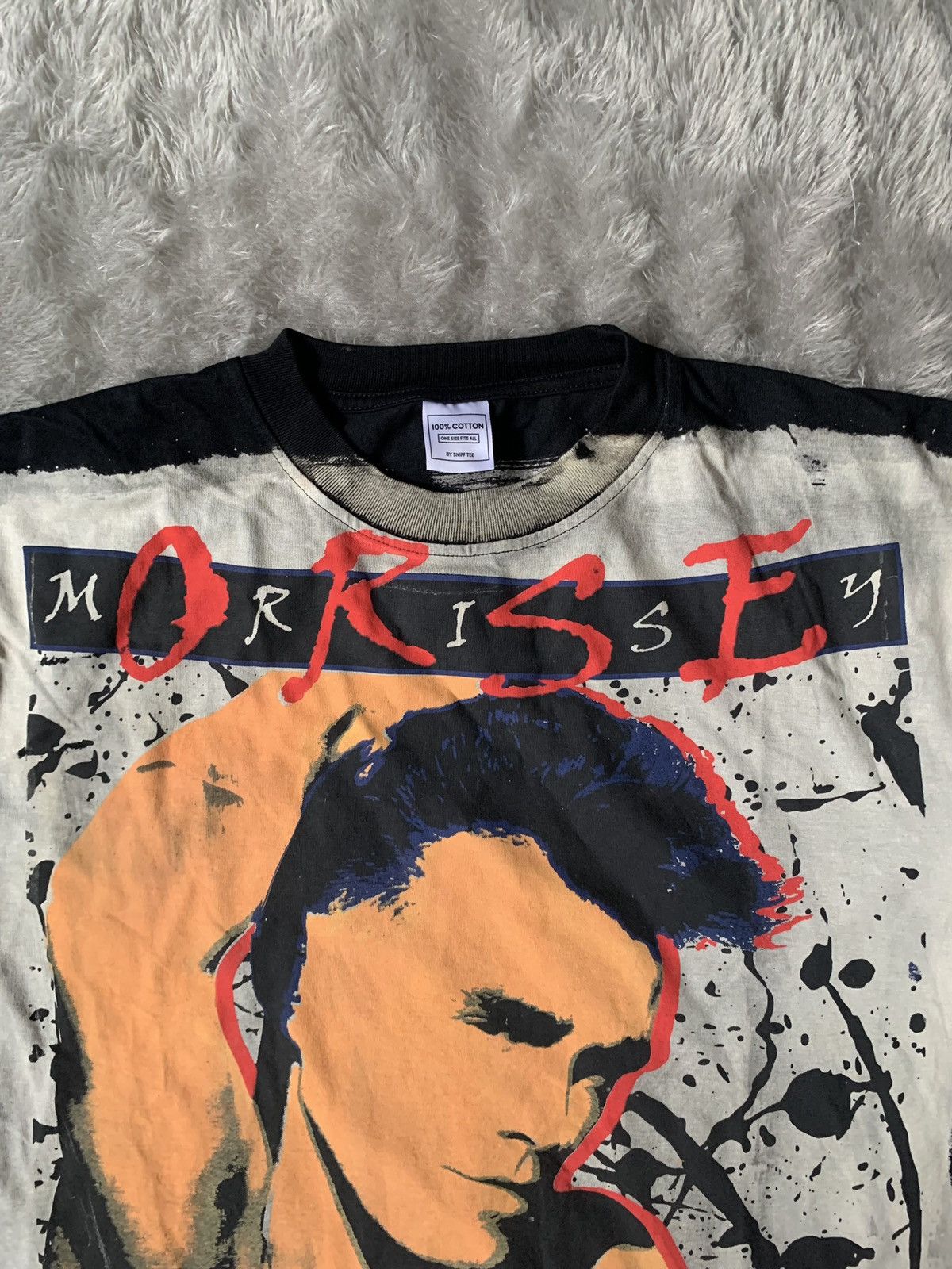Band Tees Bootleg Morrisey Acid Wash Mosquitohead Style Britpop Tee Size US XL / EU 56 / 4 - 3 Thumbnail