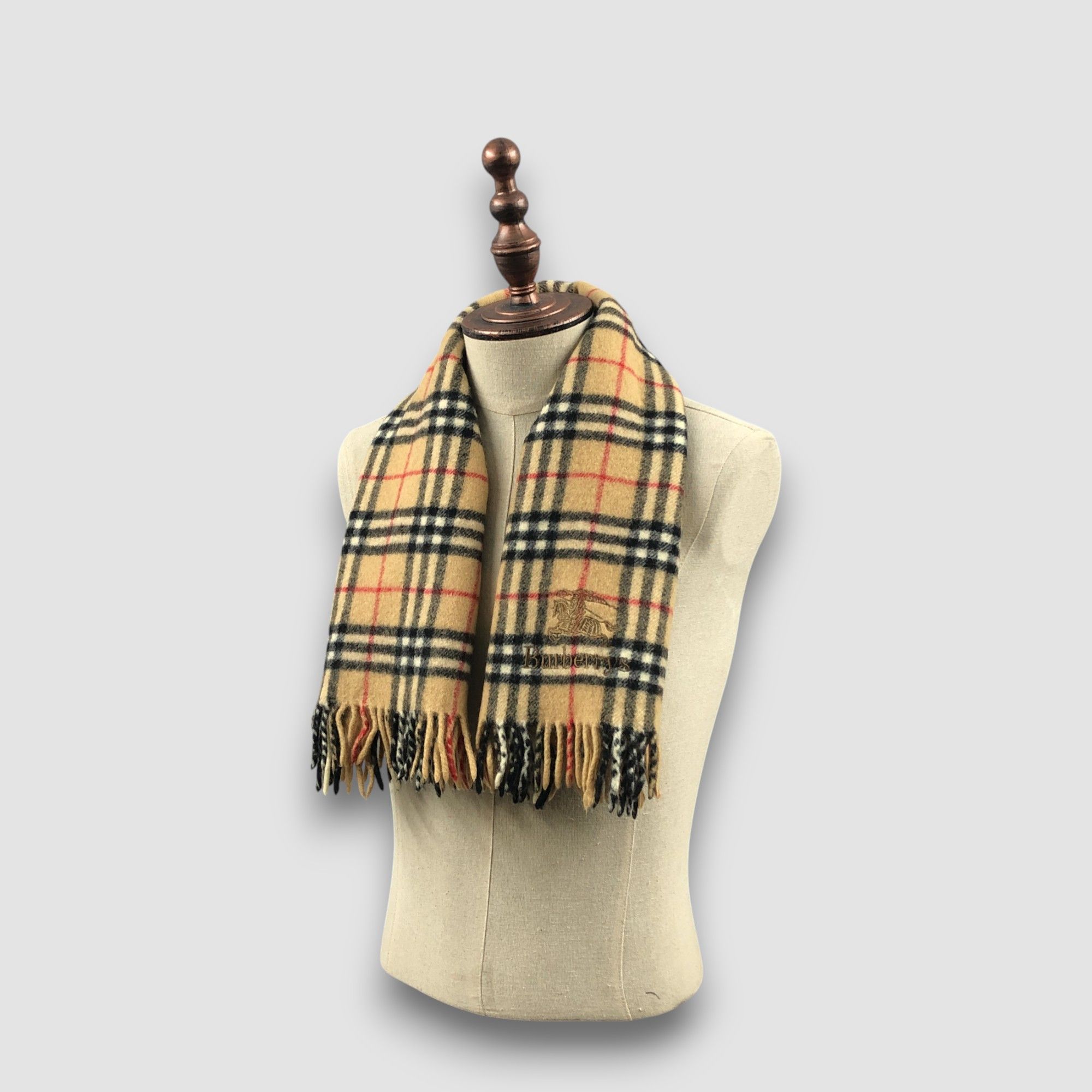 Burberry Vintage Burberrys Scarf Muffler Wool Stole Shawls Scarves Size ONE SIZE - 2 Thumbnail