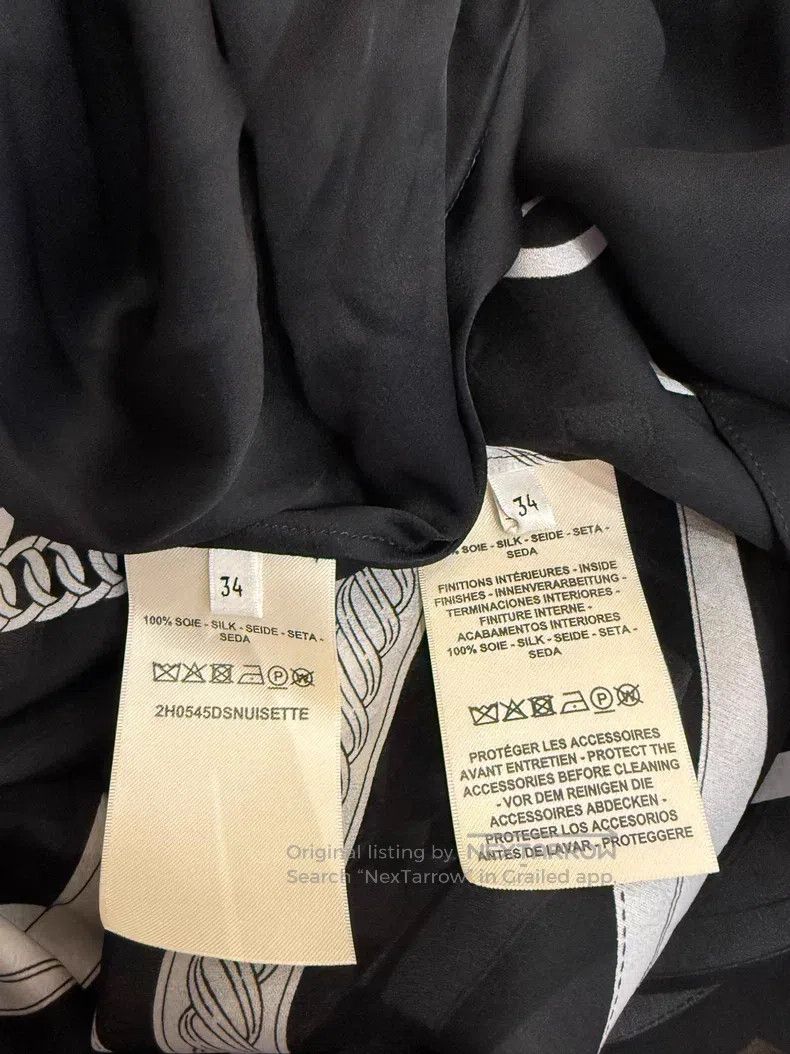 Hermes Hermes Black and white print dress Size XXS / US 00 / IT 34 - 6 Thumbnail