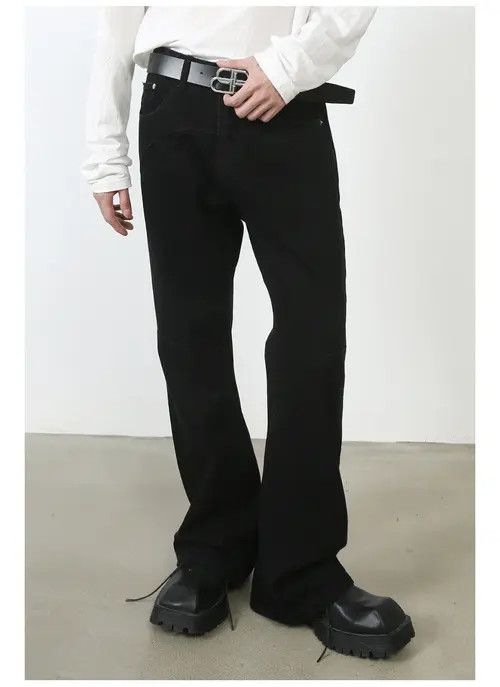 Japanese Brand × Jean Pants Black Vintage Casual Straight Flare Jeans Size US 32 / EU 48 - 3 Thumbnail