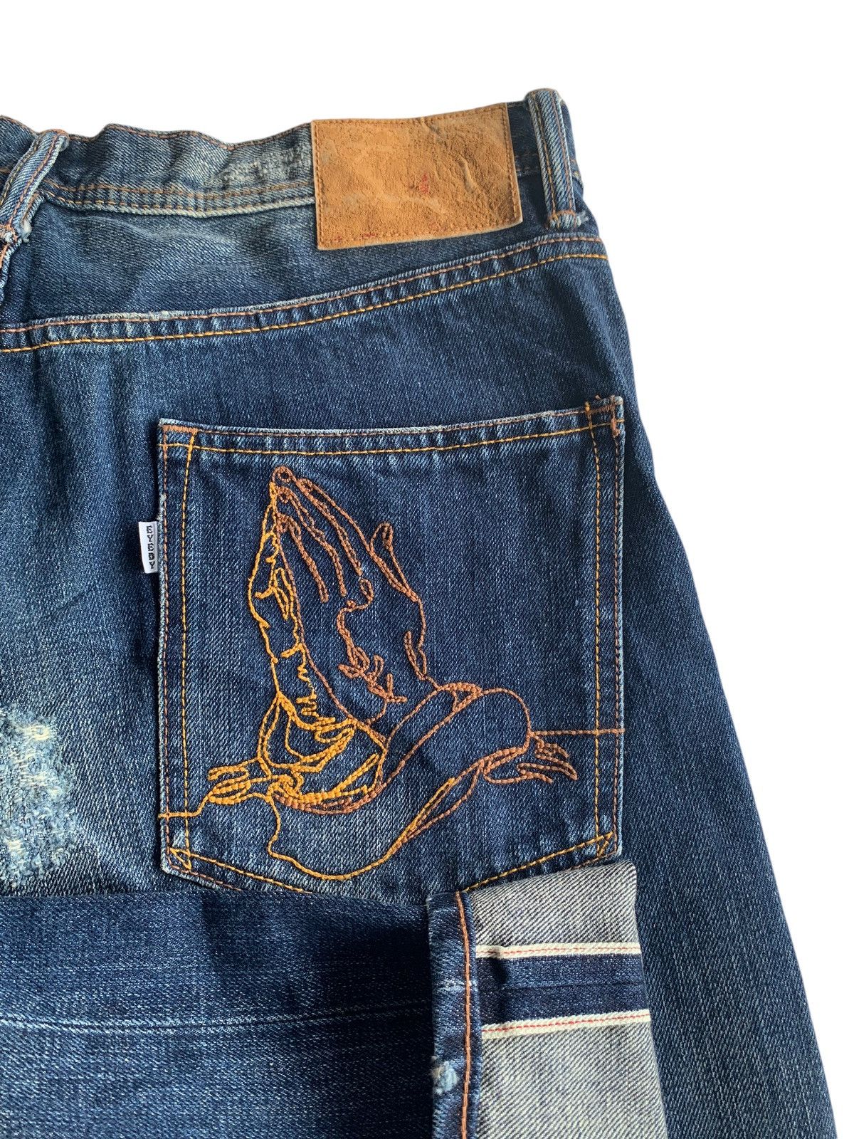 Japanese Brand × Kapital Santeria Eyedy Rare Selvedge Distressed Denim Size US 33 - 5 Thumbnail