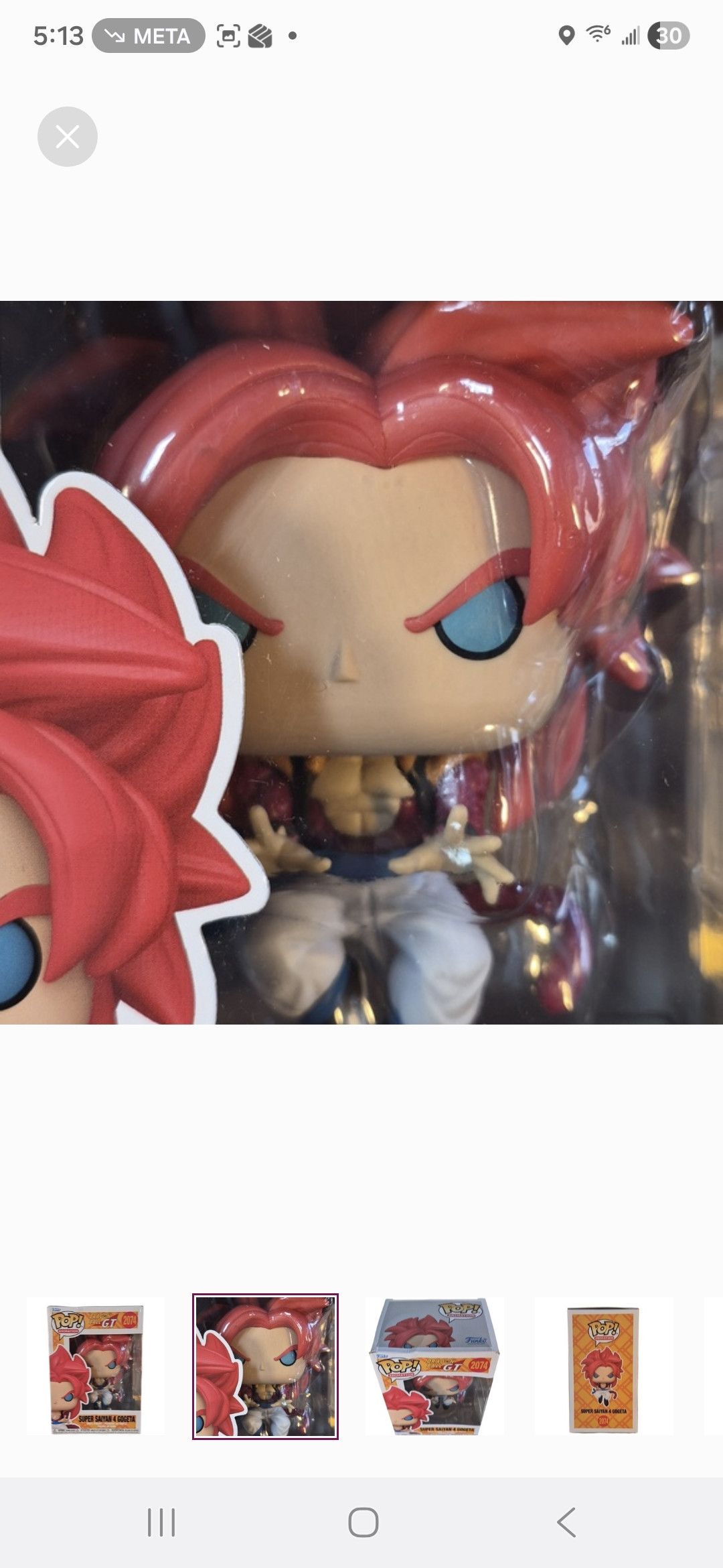 Other Funko × Dragon Ball GT S SAIYAN 4 GOGETA Funko Vinyl Figure Size ONE SIZE - 2 Thumbnail