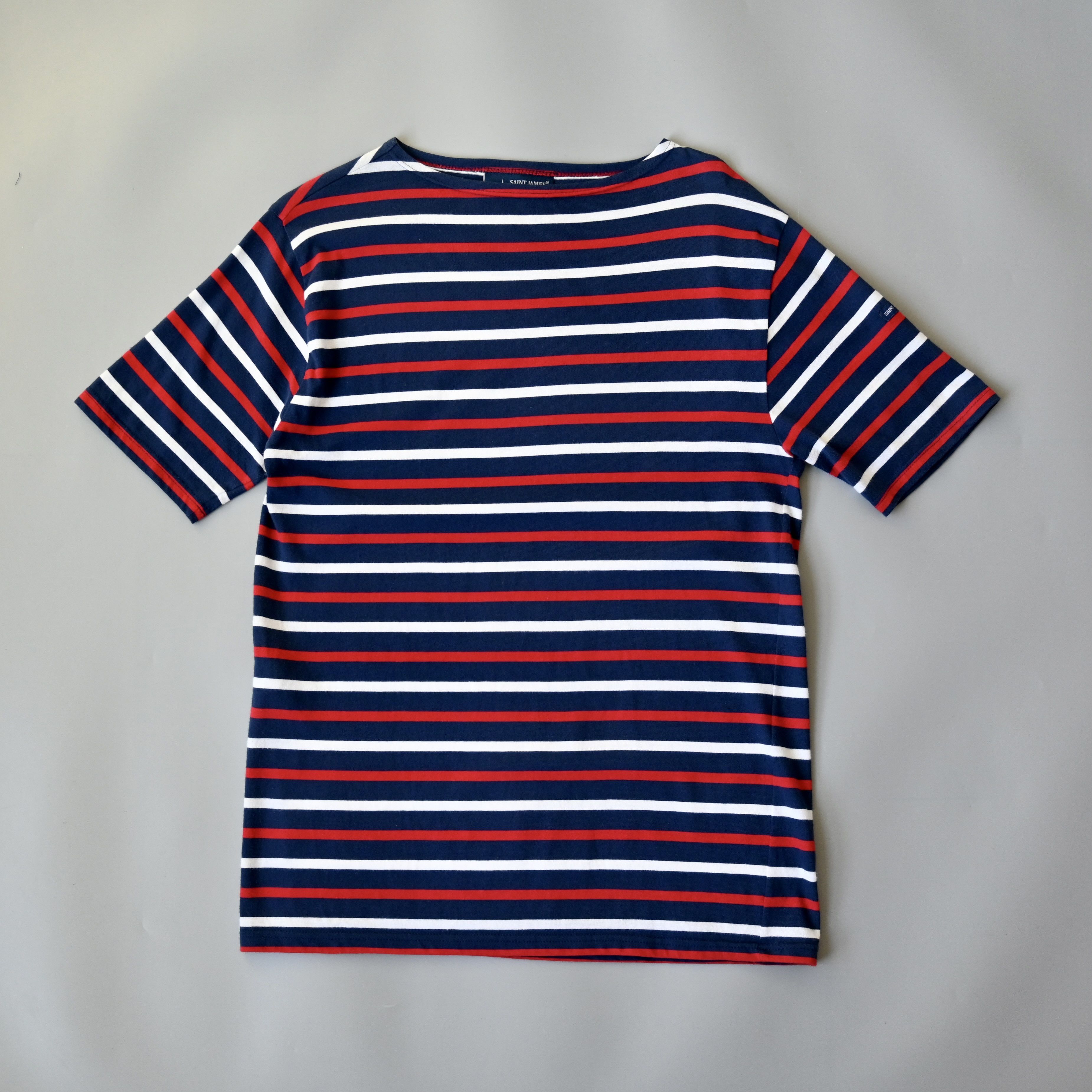 Saint James SAINT JAMES combed cotton boatneck t-shirt, trico-stiped, 5 Size US M / EU 48-50 / 2 - 3 Thumbnail