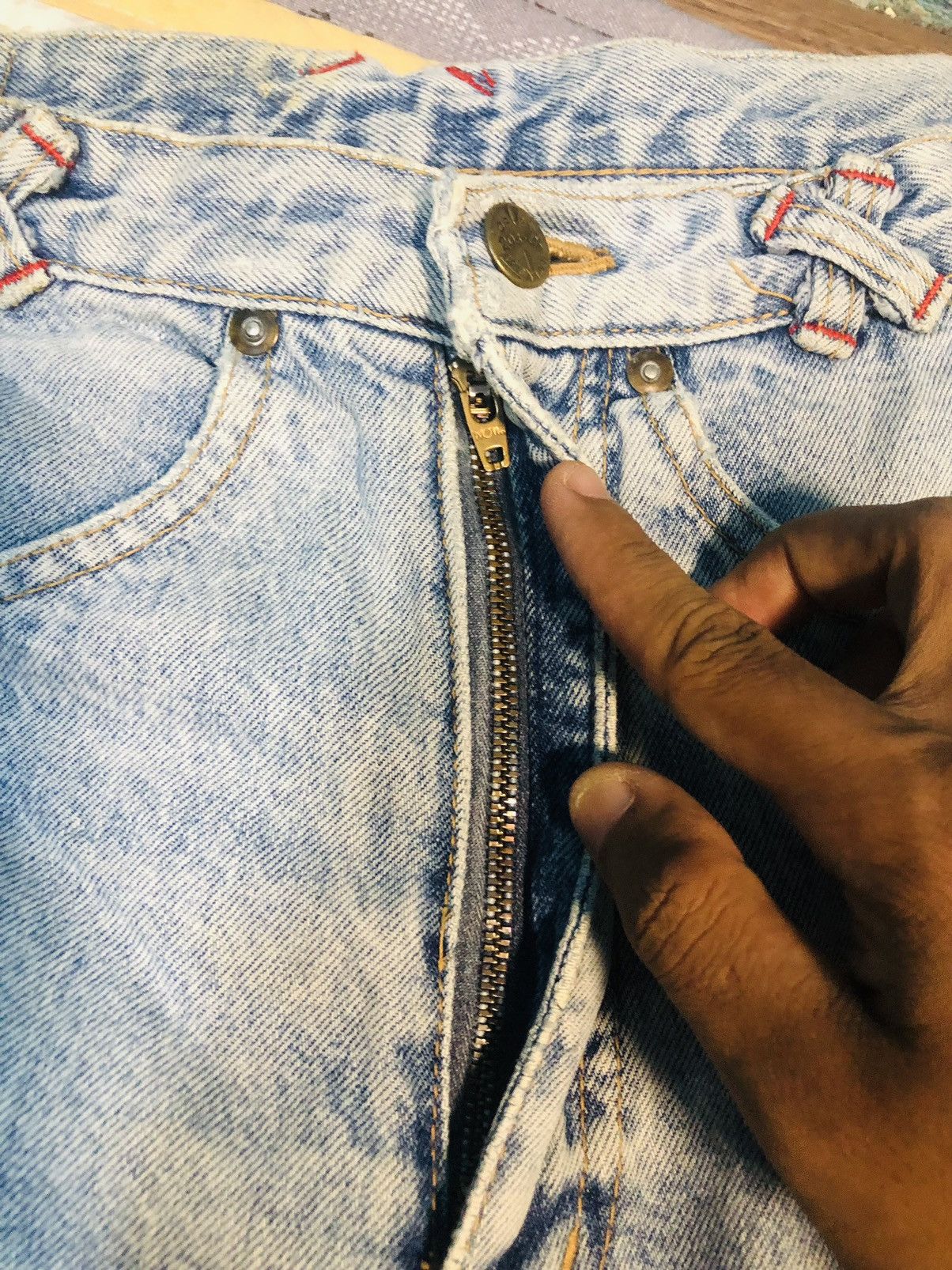 Japanese Brand Open 203-CX Original Jeans (10) Size US 27 - 8 Thumbnail