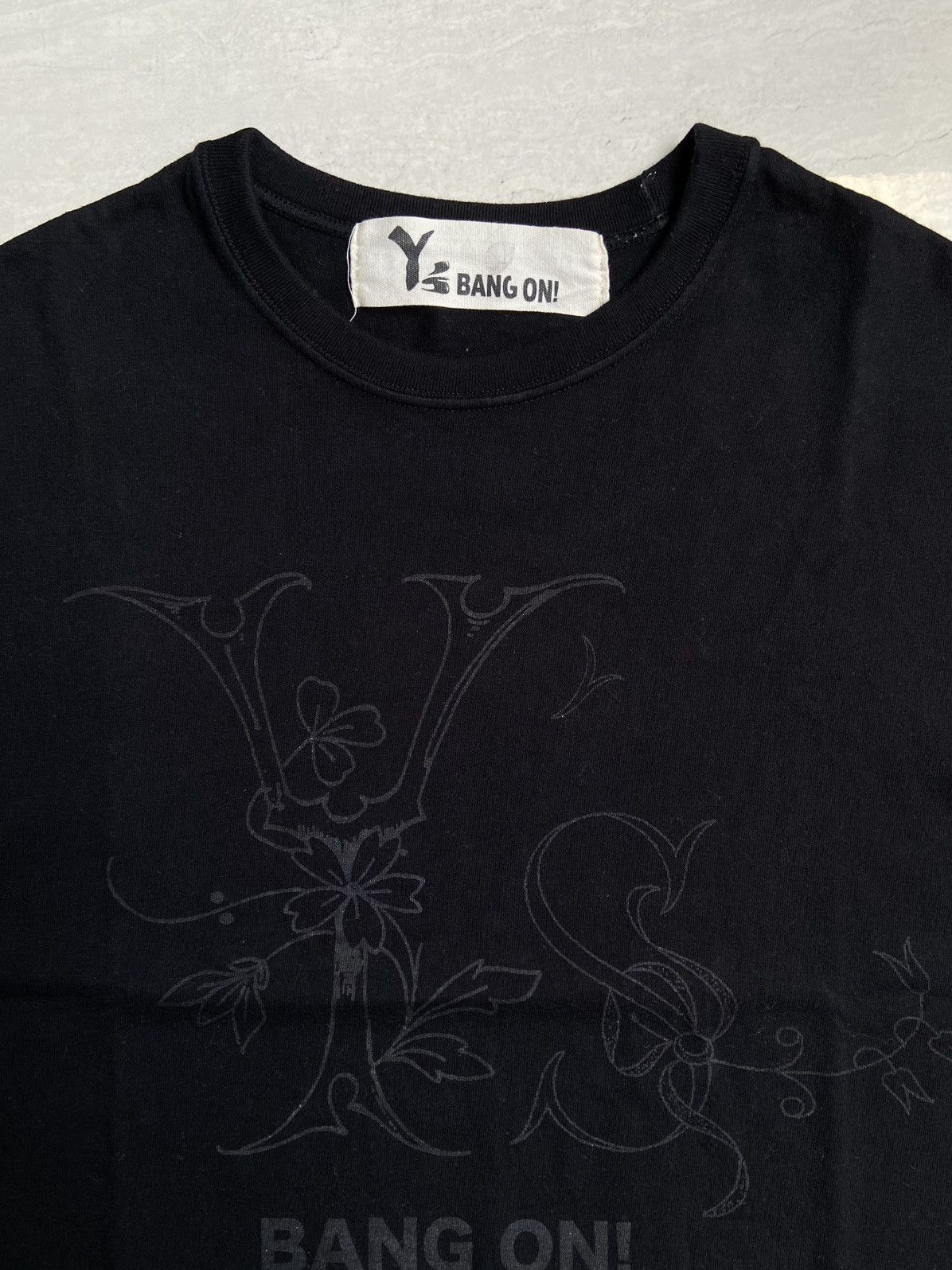 Yohji Yamamoto Y’S BANG ON! Black Logo T-Shirt Size US M / EU 48-50 / 2 - 5 Thumbnail