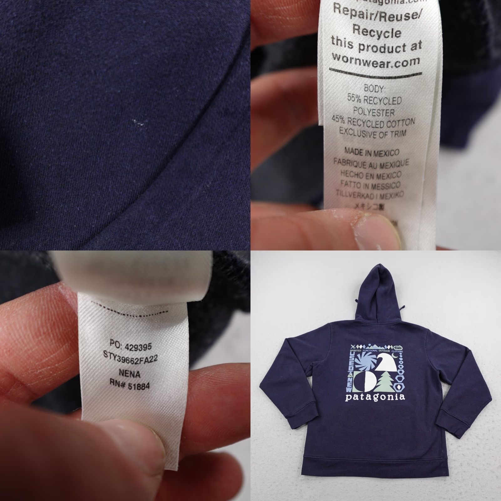 Patagonia Patagonia Hoodie Men Large Blue Uprisal Spirited Seasons Zip Up Hoody Sweatshirt Womens? Size US L / EU 52-54 / 3 - 8 Thumbnail