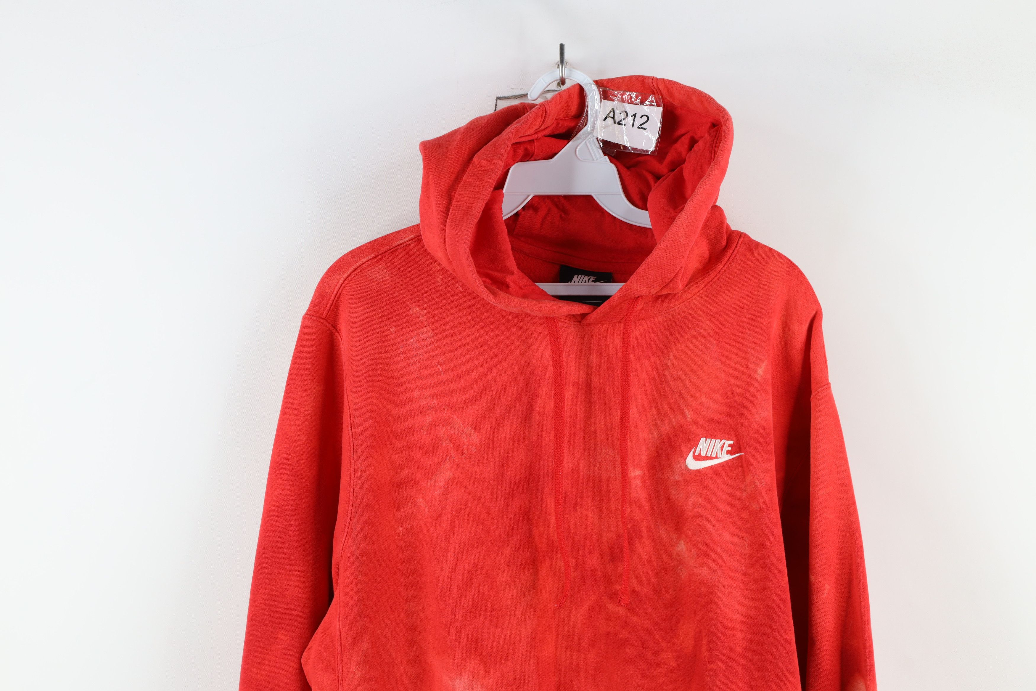 Nike × Vintage Vintage Y2K Nike Mini Swoosh Acid Wash Hoodie Sweatshirt Size US M / EU 48-50 / 2 - 2 Thumbnail