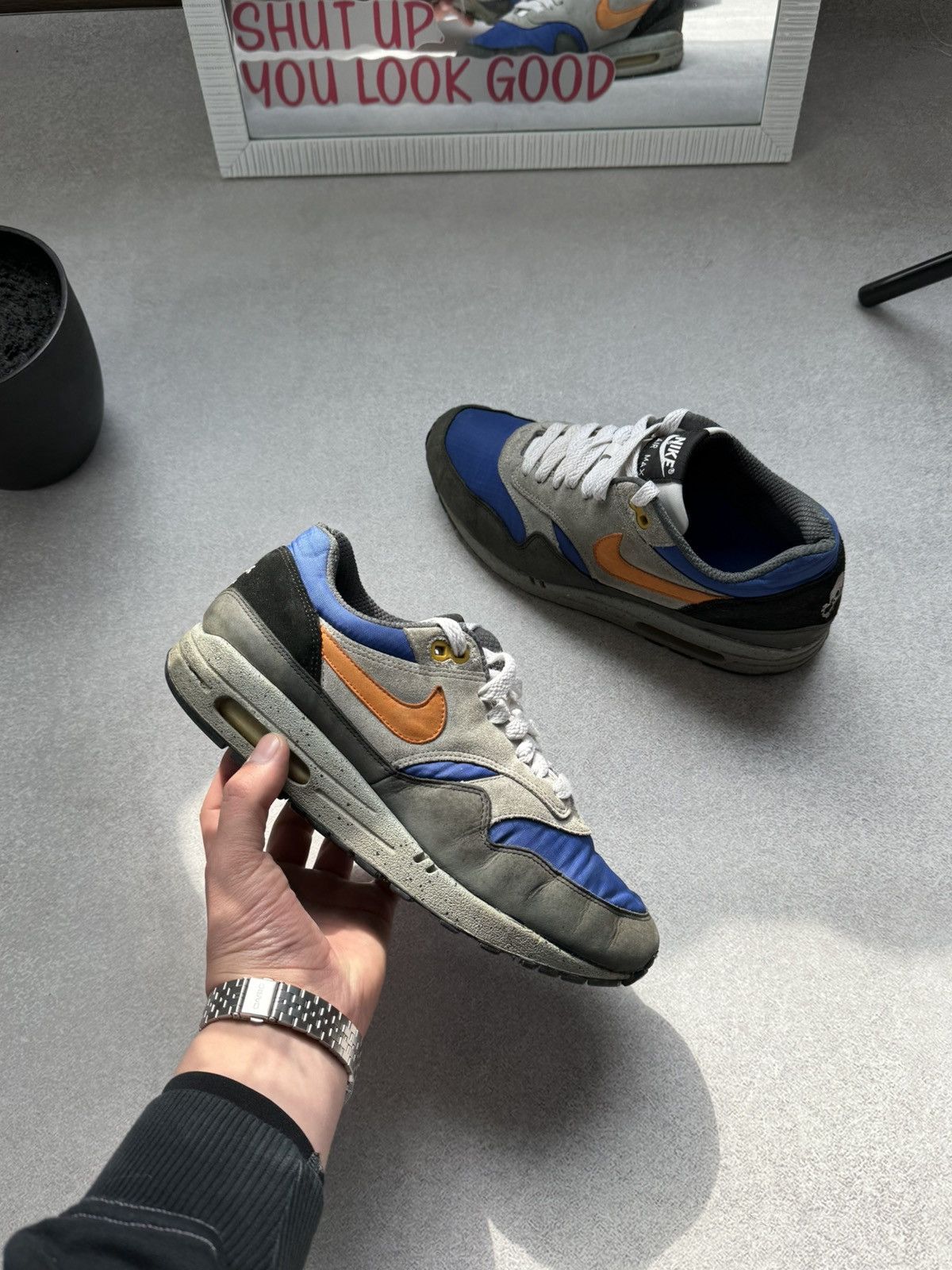 Nike Nike Air Max 1 Skulls Pack Old Royal Black Anthracite RARE Size US 8 / EU 41 - 5 Thumbnail
