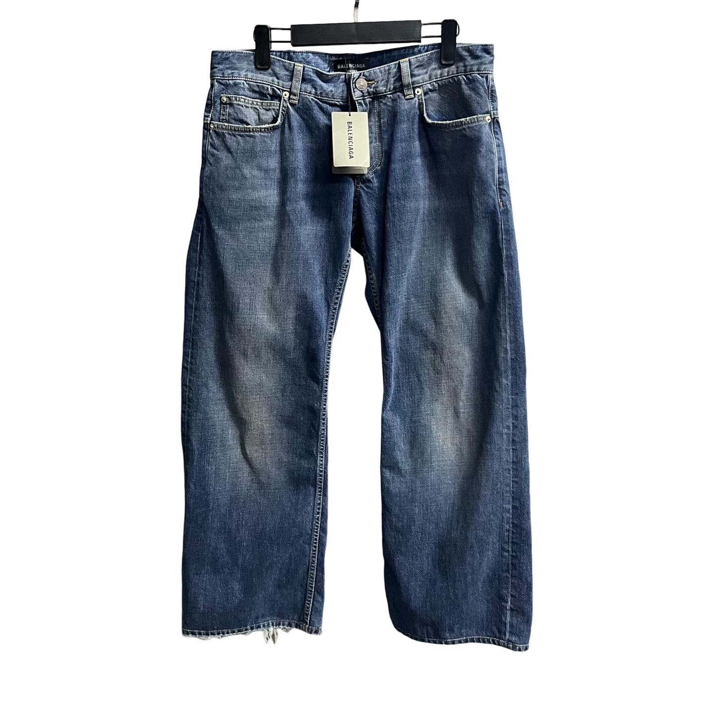 Balenciaga BALENCIAGA AW21 DESTROYED SHREDDED TORN BOXERS JEANS IN