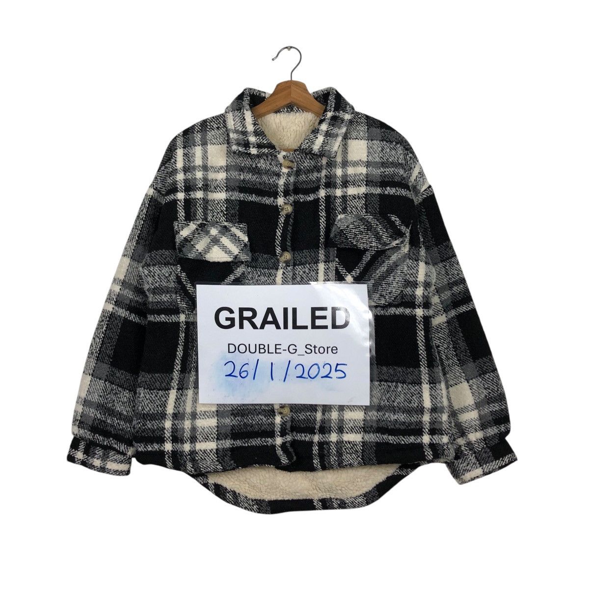 Flannel 📌Vintage Flannel Jacket Blanket Sherpa Private Pause Tartan Size US M / EU 48-50 / 2 - 1 Thumbnail