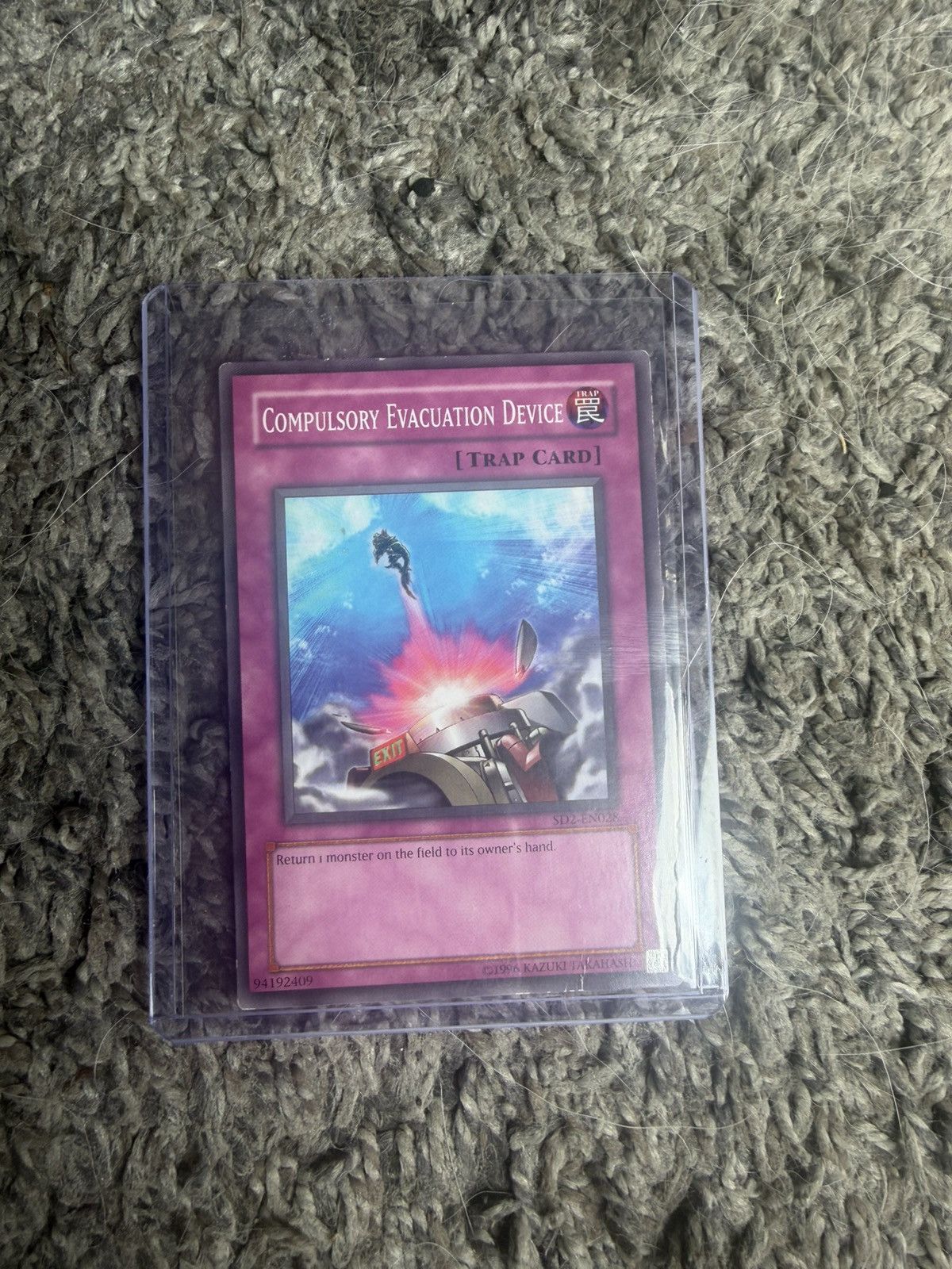 Vintage 1996 Konami Yu-Gi-Oh! Compulsory Evacuation Device Card Size ONE SIZE - 1 Thumbnail