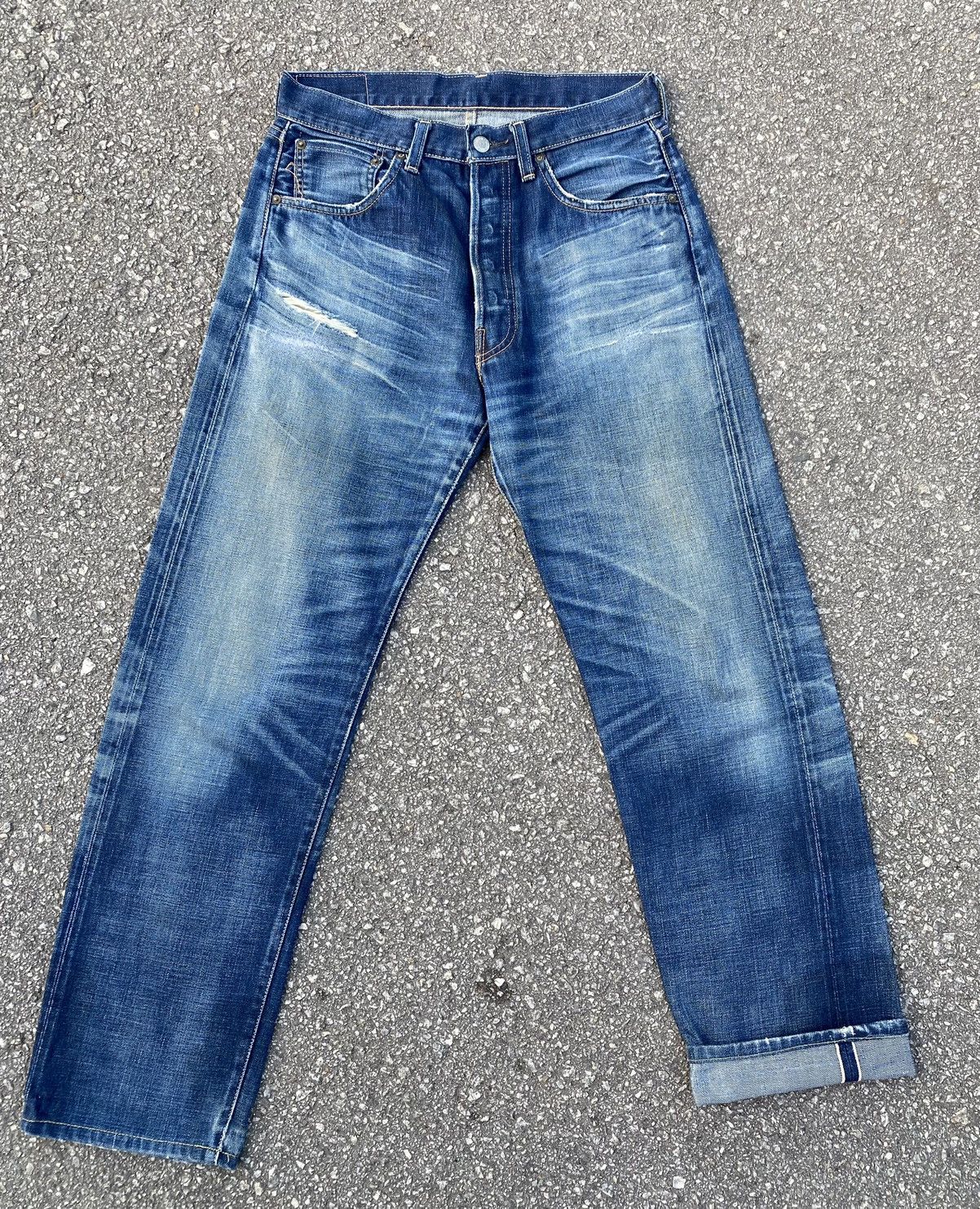 size 31 x vintage levi's 501 redline distressed denime