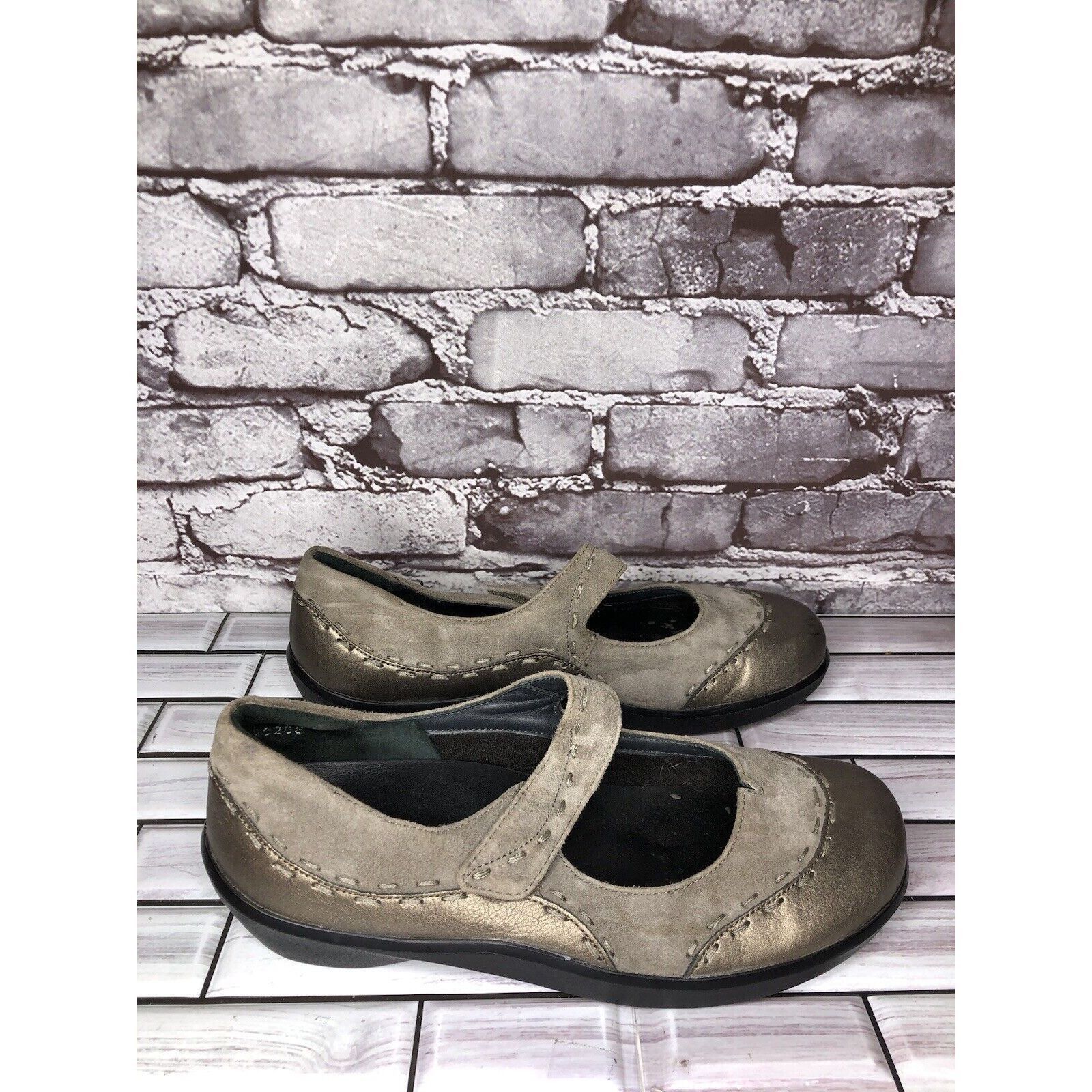 Other Ziera Bronze Leather Taupe Suede Mary Jane Comfort Shoes Wom Size US 10 / IT 40 - 3 Thumbnail