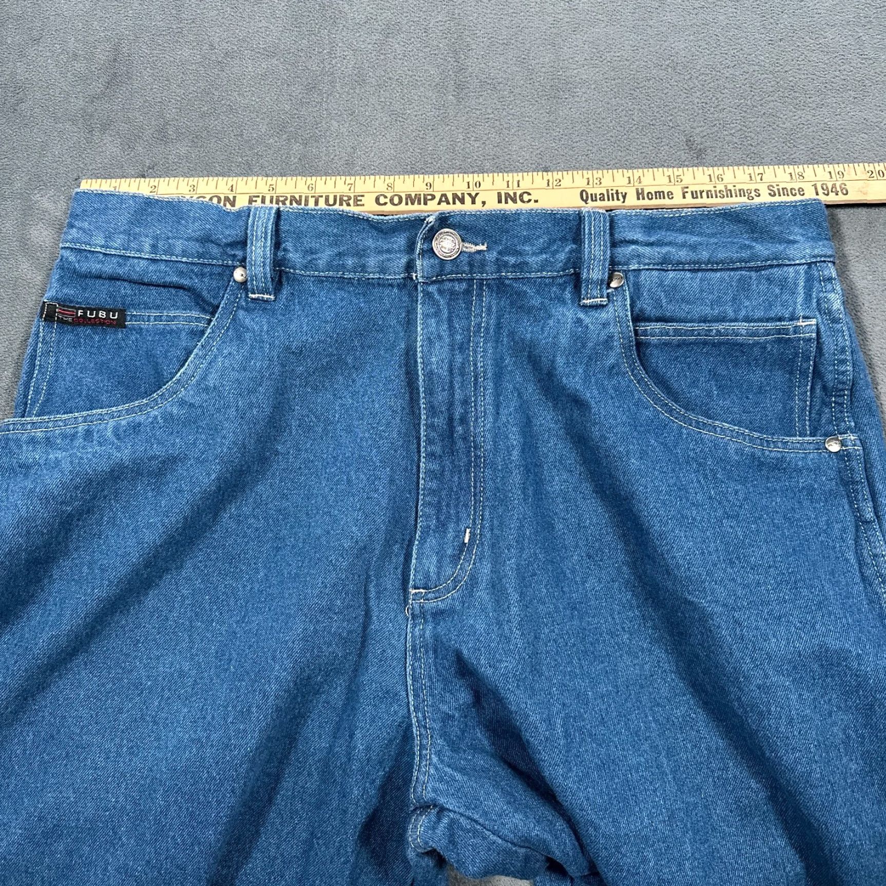 Fubu VINTAGE FUBU Collection Cargo Shorts Men 36 Blue Denim 5-Pocket Stretch Y2K Size US 36 / EU 52 - 4 Thumbnail