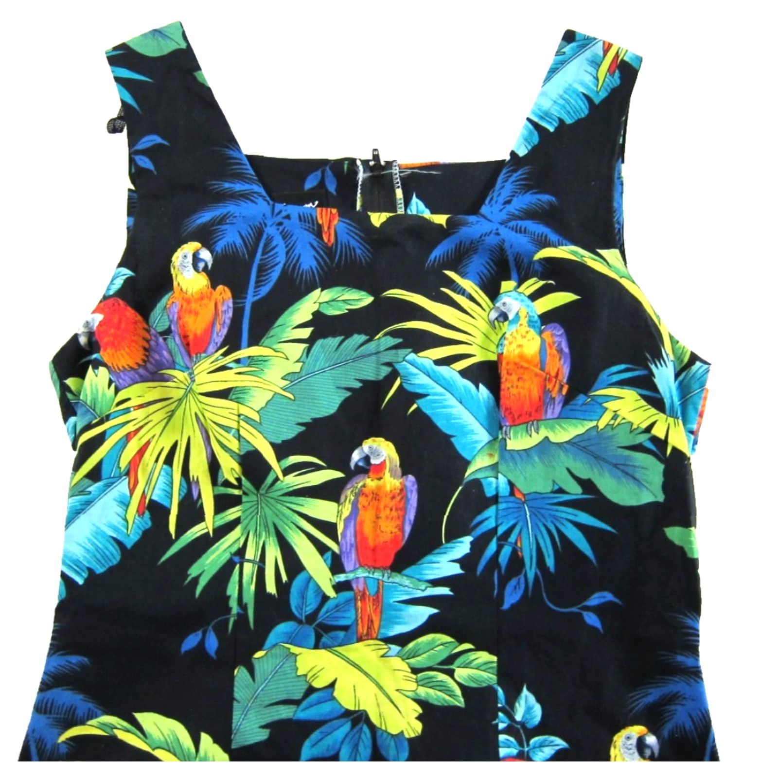 Vintage VINTAGE Shannon Marie Shirt Dress S Women Tank Dress Black Tropical Parrot Bohemian Flower 90s Style? Size S / US 4 / IT 40 - 4 Thumbnail