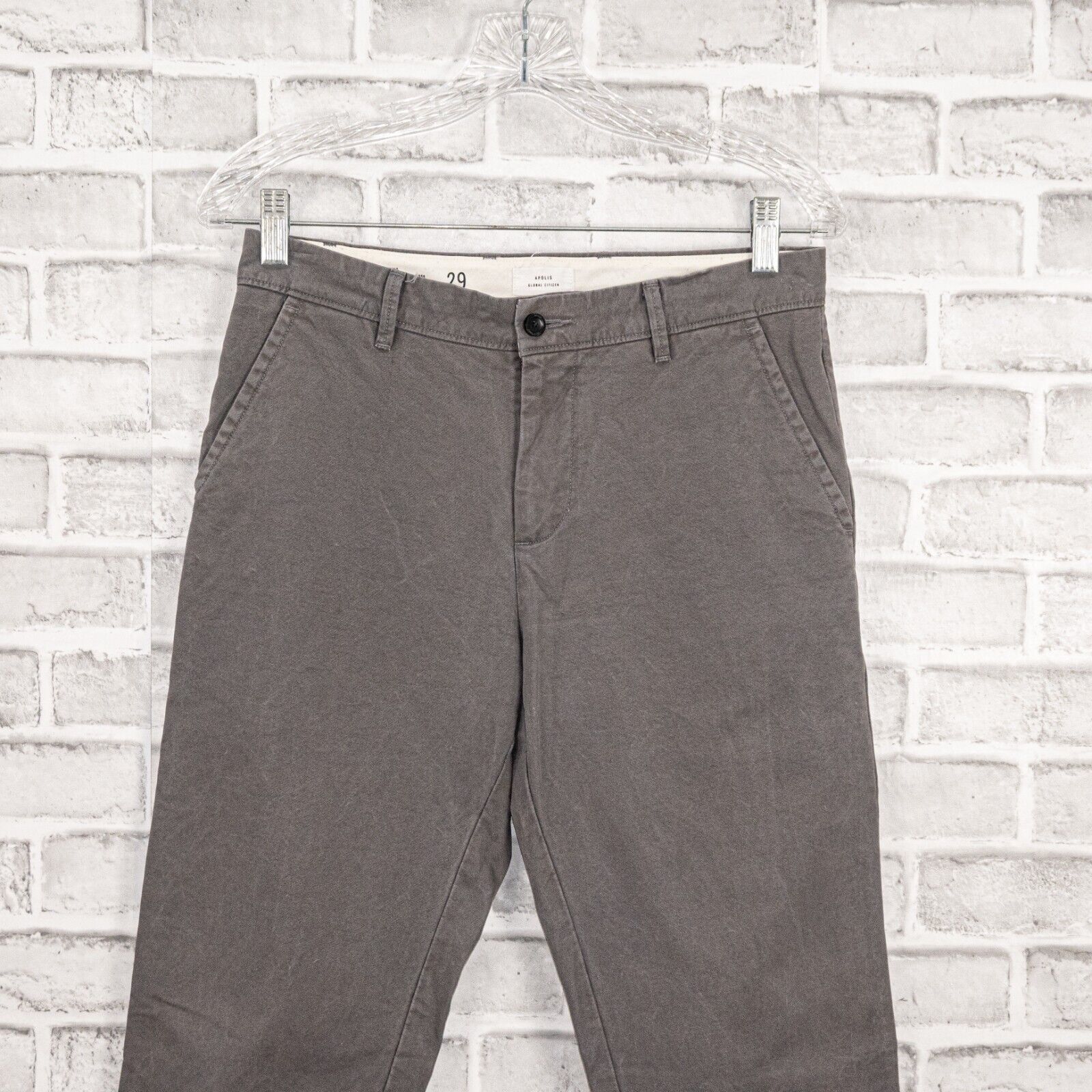 Apolis Apolis Men's Utility Chino Pants in Gray Cotton Size 29x25 Size US 29 - 5 Thumbnail