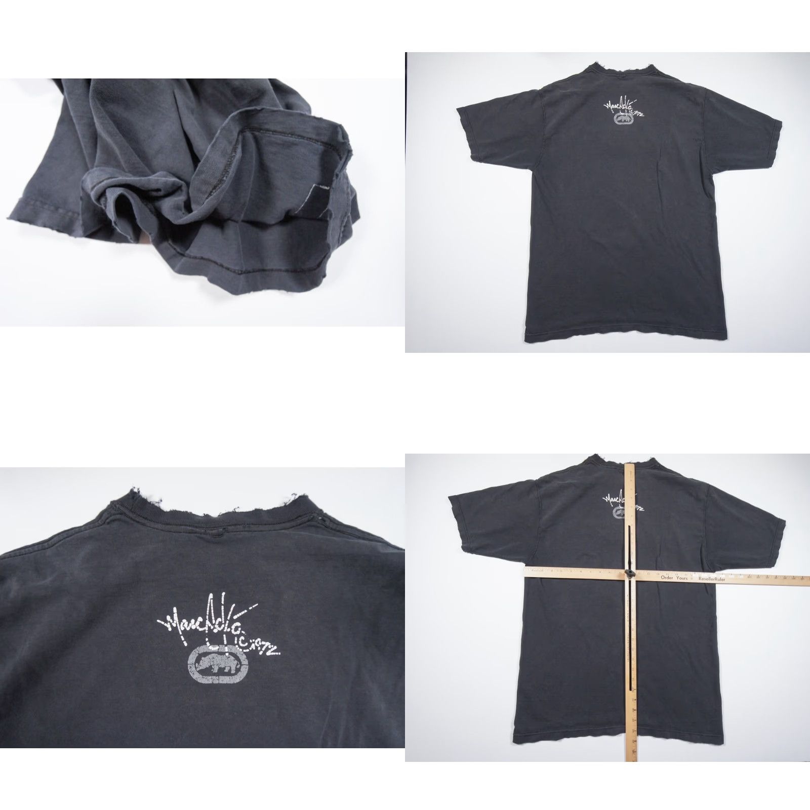 Ecko Unltd. VINTAGE Ecko Unltd. Shirt Mens M Black Distressed 90s Y2K Hip Hop Tee Tee Short Sleeve Crew Neck Logo Front Mens Size US M / EU 48-50 / 2 - 8 Thumbnail