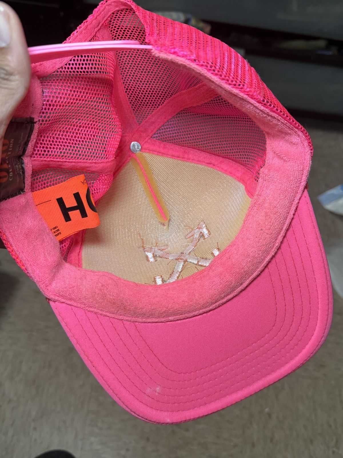 Off-White Virgil Abloh Off White MCA Trucker Hat Pink Size ONE SIZE - 4 Thumbnail