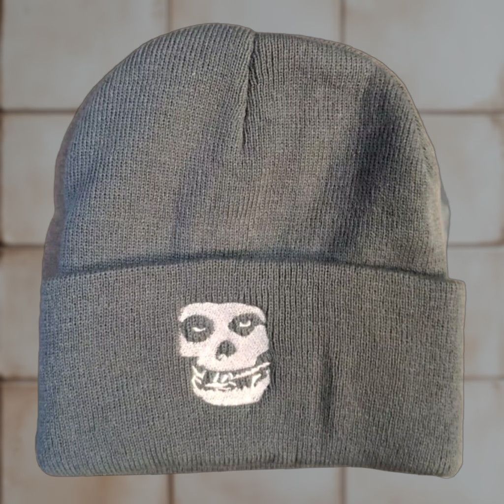 Vintage MISFITS Beanie Gray Knit Unisex Adults One Size warm Thermal Logo Size ONE SIZE - 1 Thumbnail