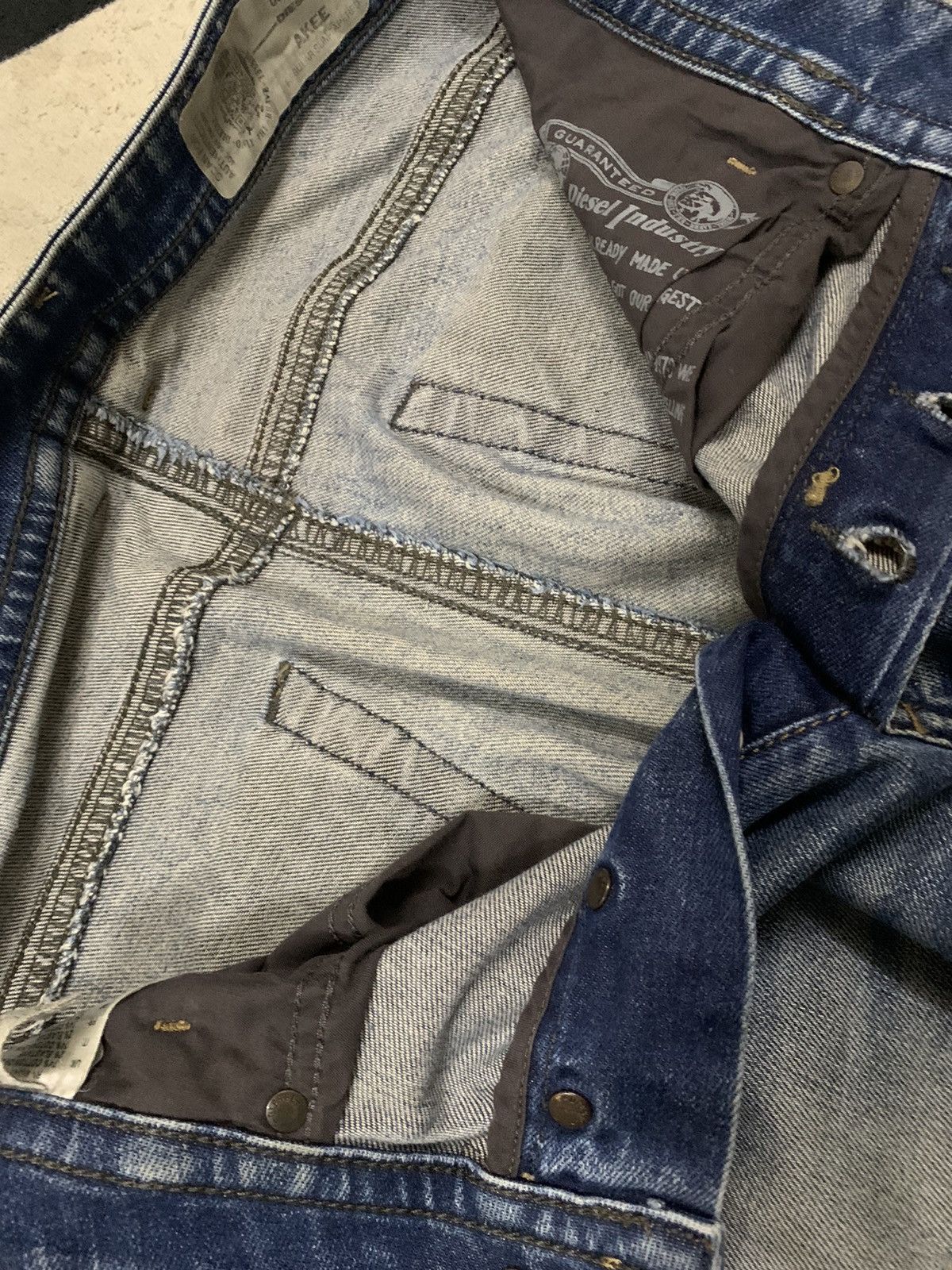 Diesel Diesel Industry Akee Mud Wash Distressed Grunge Jeans Size US 32 / EU 48 - 20 Thumbnail