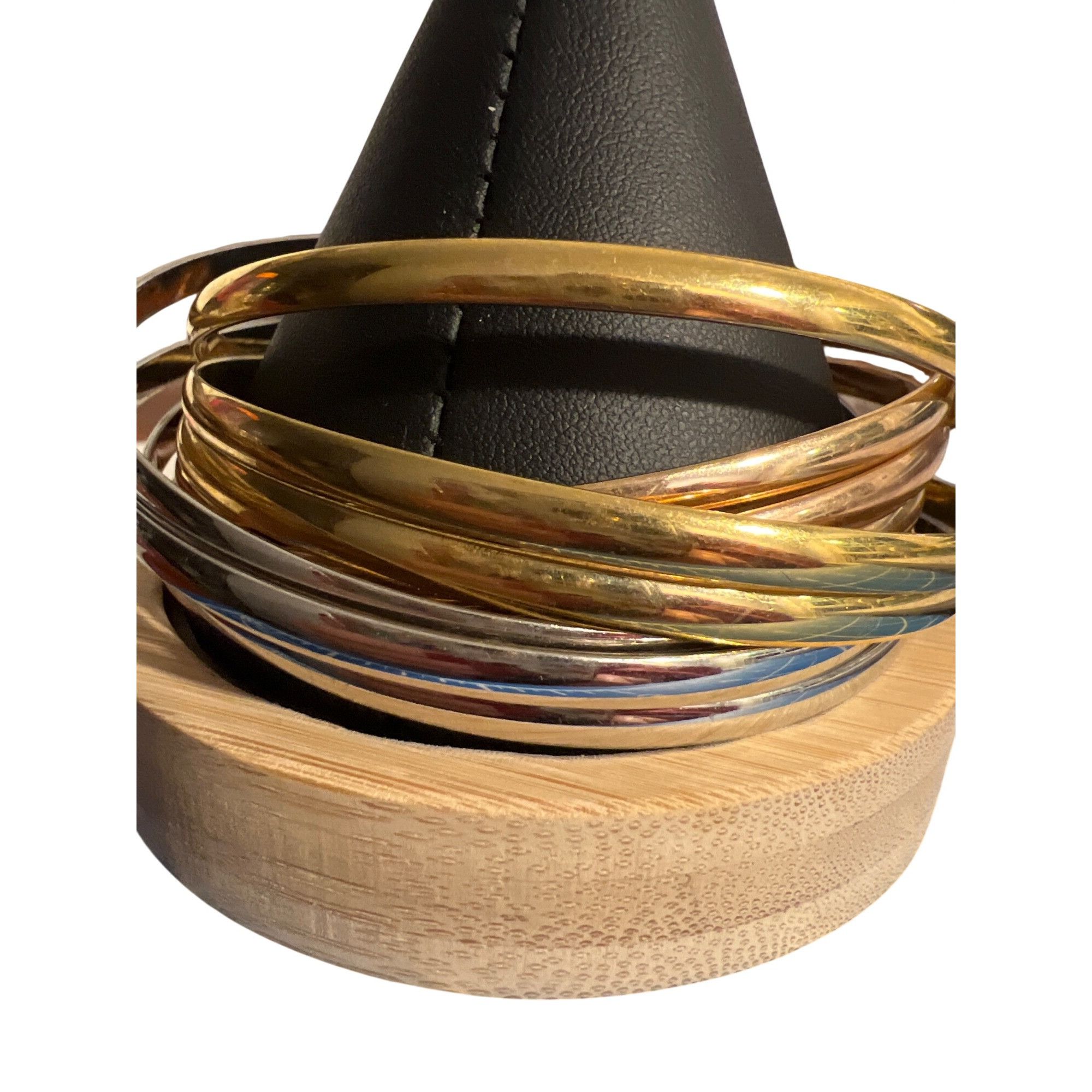 Other Metallic Multi Tone Cluster Bangle Bracelets Gold Silver Ros Size ONE SIZE - 2 Thumbnail