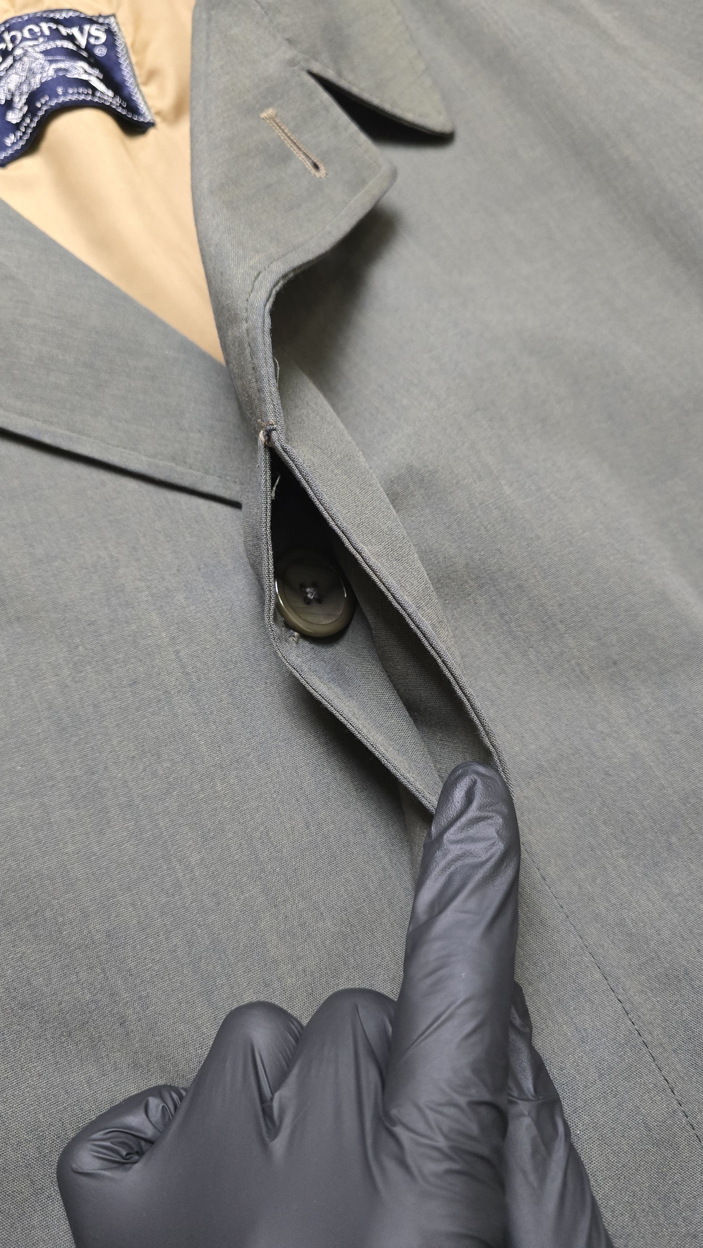 Burberry Vintage Burberrys Mac Coat Men’s 42R L Olive Green Balmacaan Size US L / EU 52-54 / 3 - 15 Thumbnail