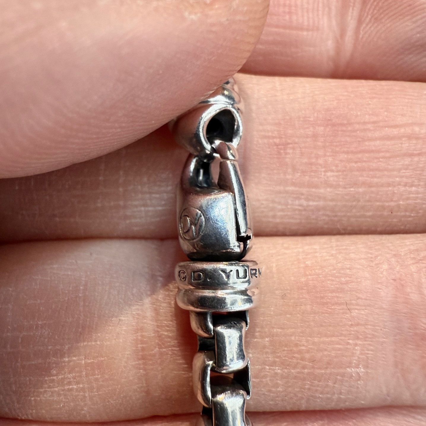 David Yurman David Yurman Box Chain Black Diamond Pavé Dog Tag Necklace Size ONE SIZE - 10 Thumbnail