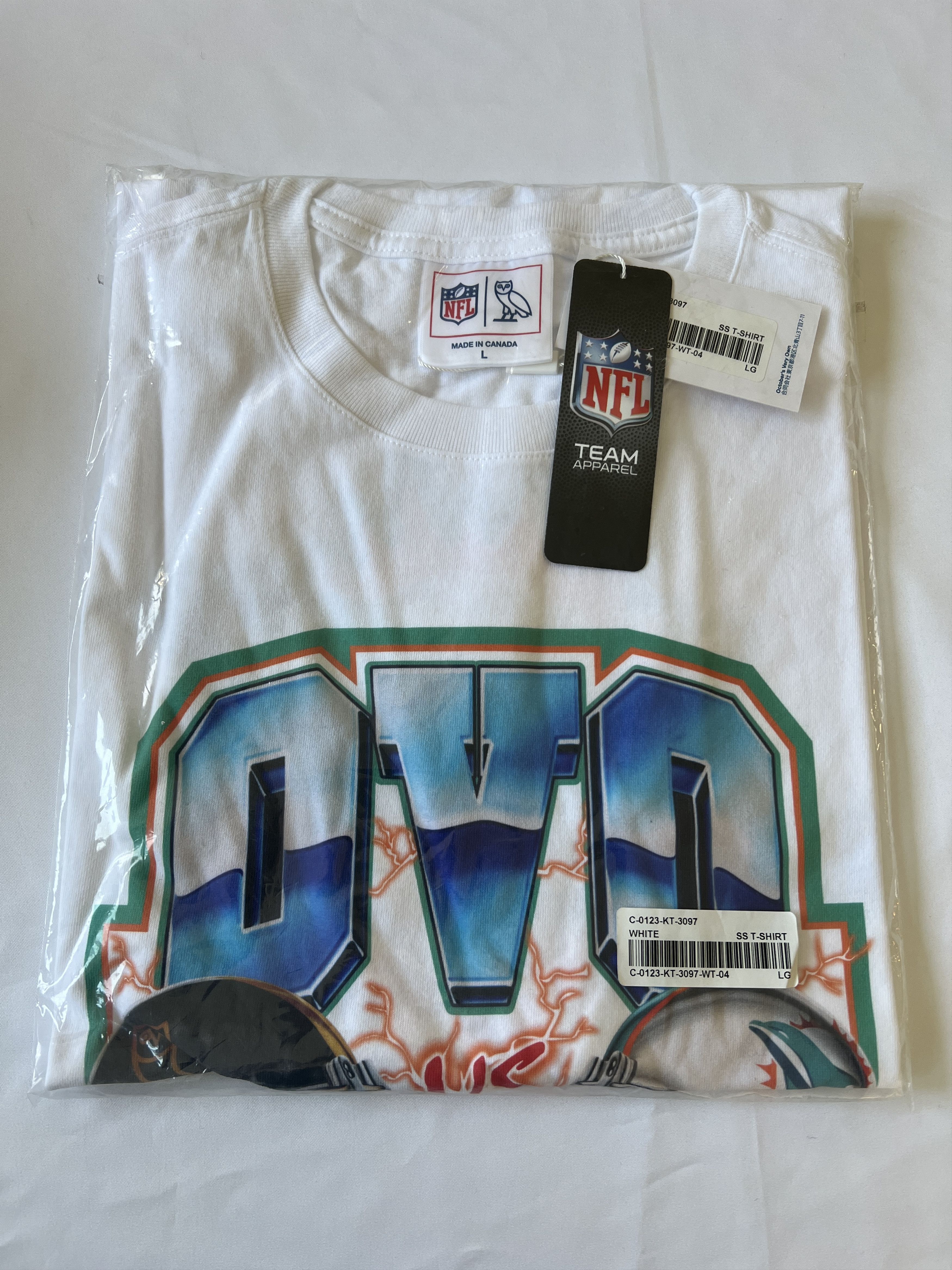Drake × NFL × October's Very Own OVO x NFL Miami Dolphins Game Day T-Shirt Size US L / EU 52-54 / 3 - 2 Thumbnail