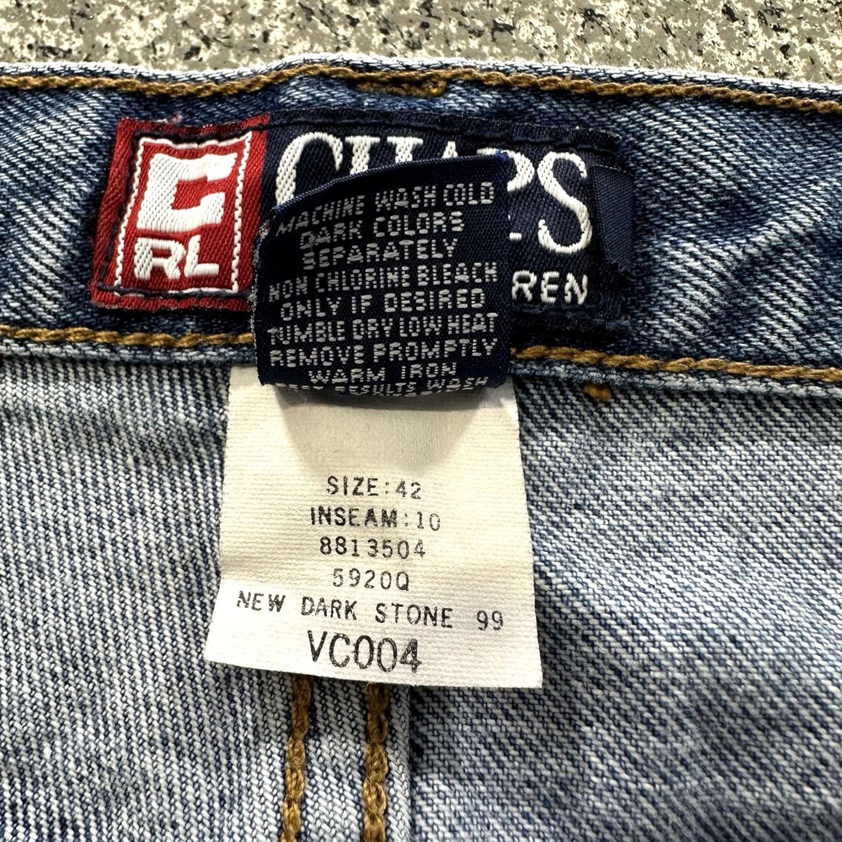 Chaps VINTAGE Chaps Jean Shorts Mens 42 90s Y2K Stone Wash 10” Jorts Blue Denim Casual 5-Pocket Mens XS? Size US 42 / EU 58 - 4 Thumbnail