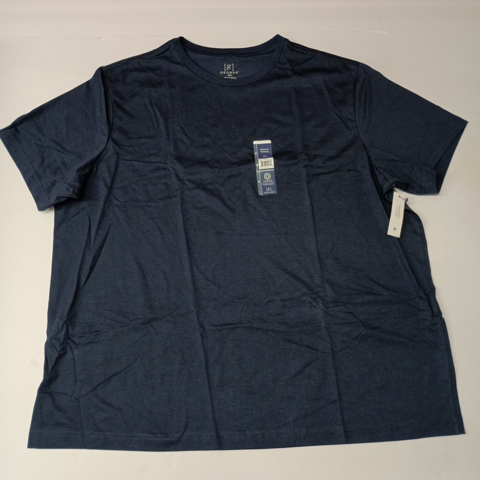 George George Men's T-Shirt Size 3XL Navy Blue Moisture Wicking Size US XXL / EU 58 / 5 - 1 Thumbnail