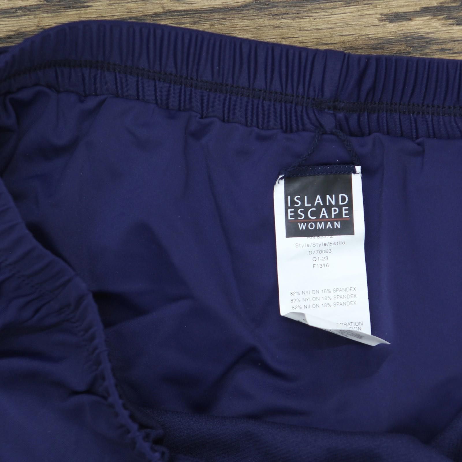 Other Nwt Island Escape Size Swim Shorts D770063 Navy Blue 18w Size ONE SIZE - 4 Thumbnail
