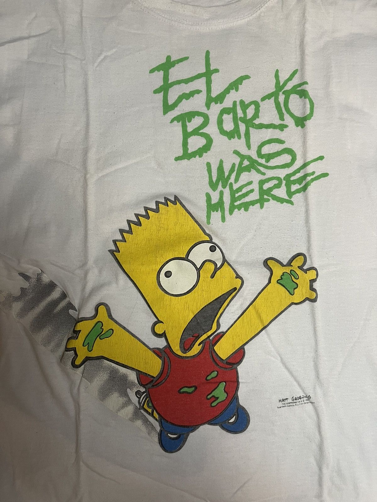 The Simpsons El barto was here 1999 vintage the Simpsons t-shirt of Size US XL / EU 56 / 4 - 2 Thumbnail