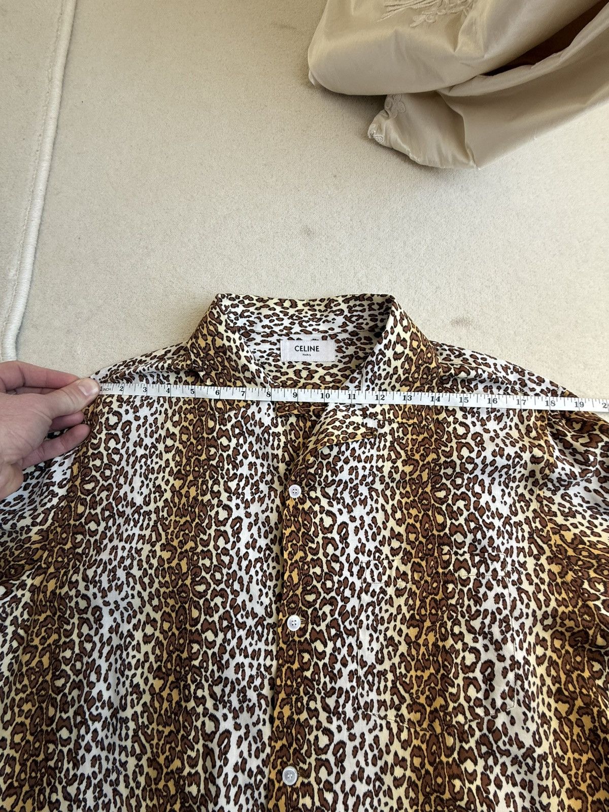Celine $1.2k 🤑 SS23 Celine leopard Hawaiian shirt Hedi 40 38 ss Size US M / EU 48-50 / 2 - 9 Thumbnail