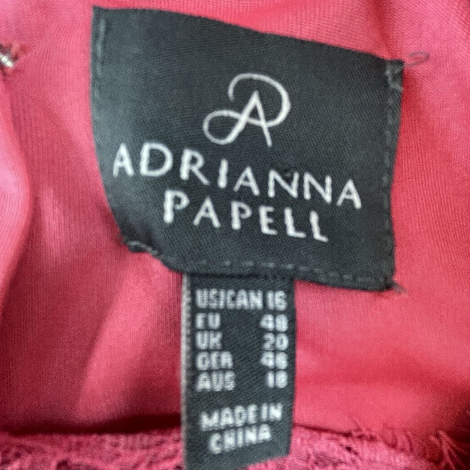 Adrianna Papell Adrianna Papell Dress 16 Pink Lace Sheath Y2K 90s Full Zip Size XXL / US 16-18 / IT 52-54 - 3 Thumbnail