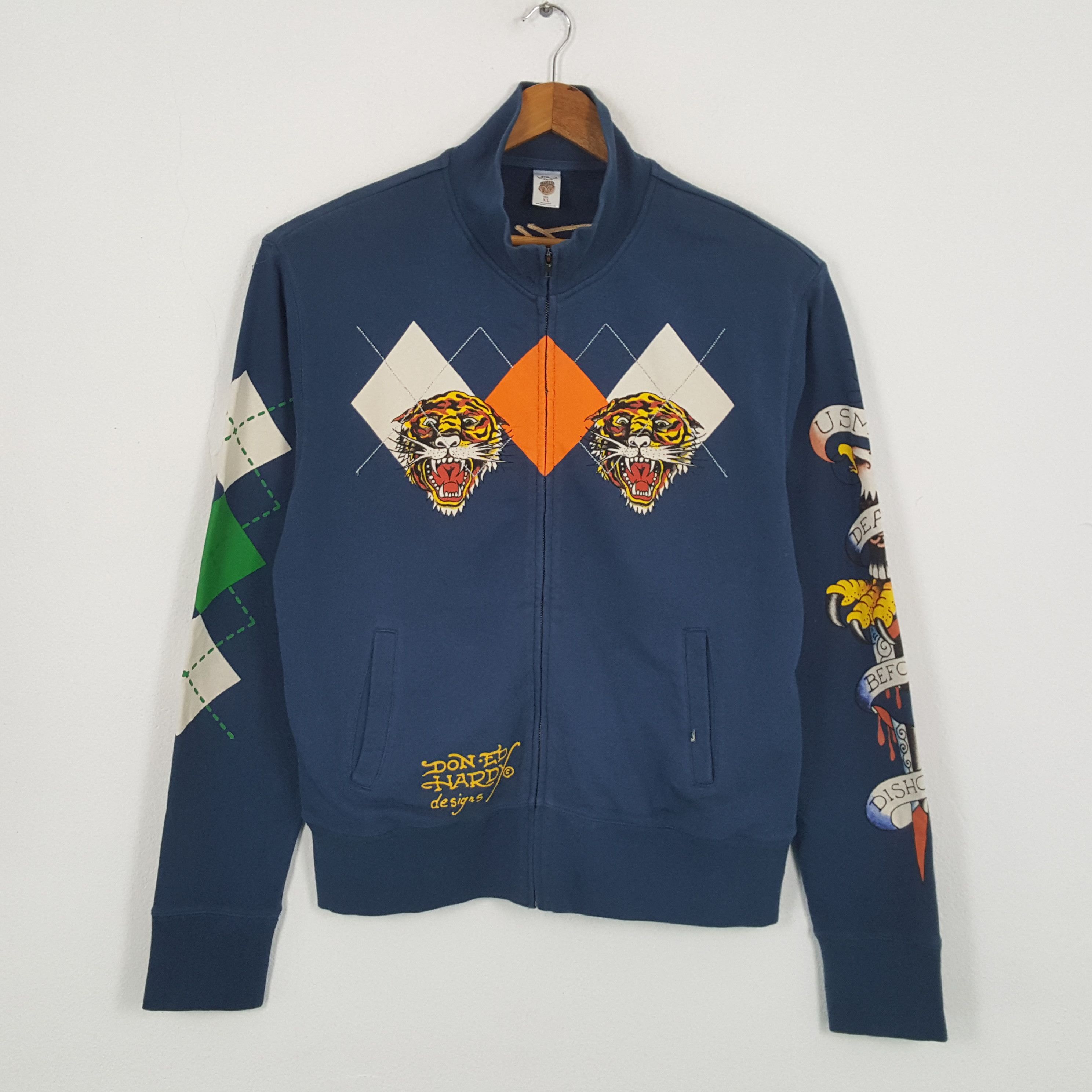 Christian Audigier × Ed Hardy × Vintage Vintage ED-HARDY by CHRISTIAN AUDIGIER Designer Sweaters Size US L / EU 52-54 / 3 - 3 Thumbnail