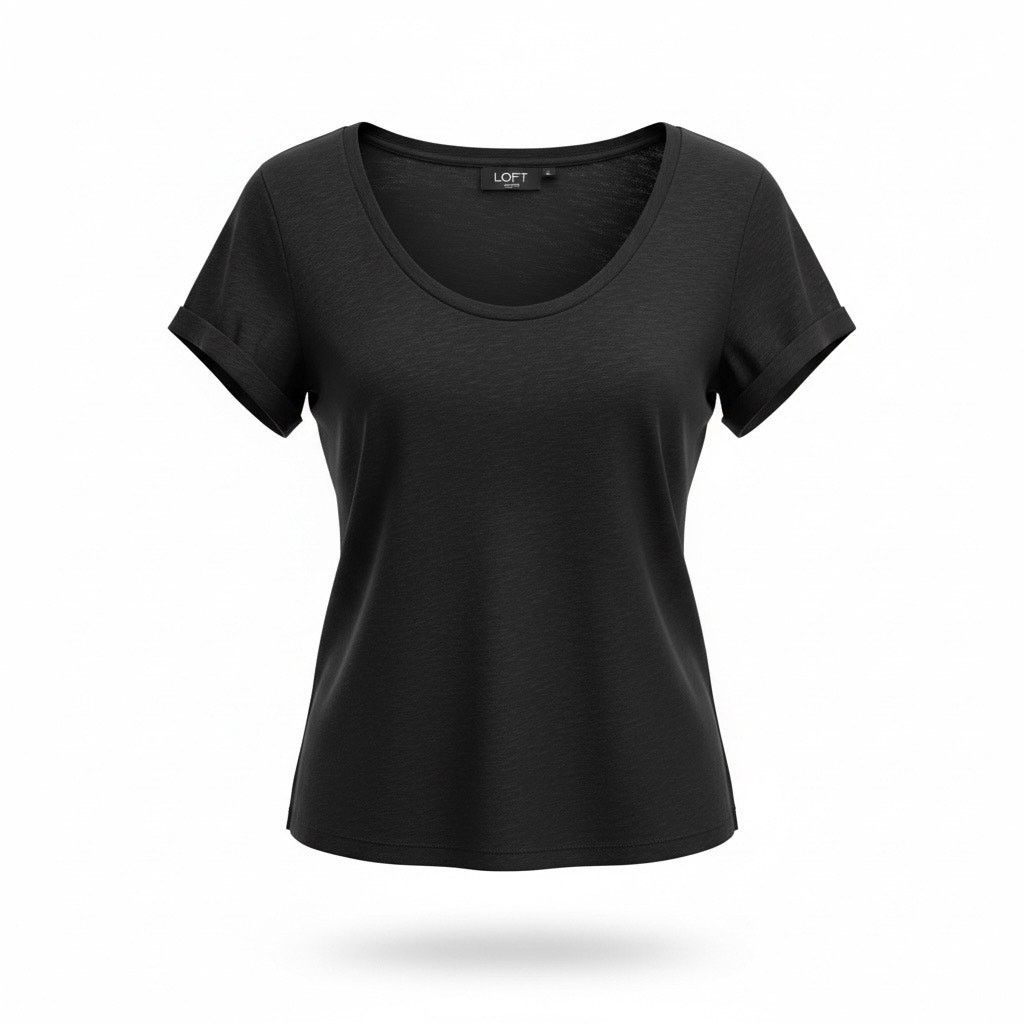 Loft LOFT Outlet Women’s XS Extra Small Black Short Sleeve Tee Size XS / US 0-2 / IT 36-38 - 1 Thumbnail
