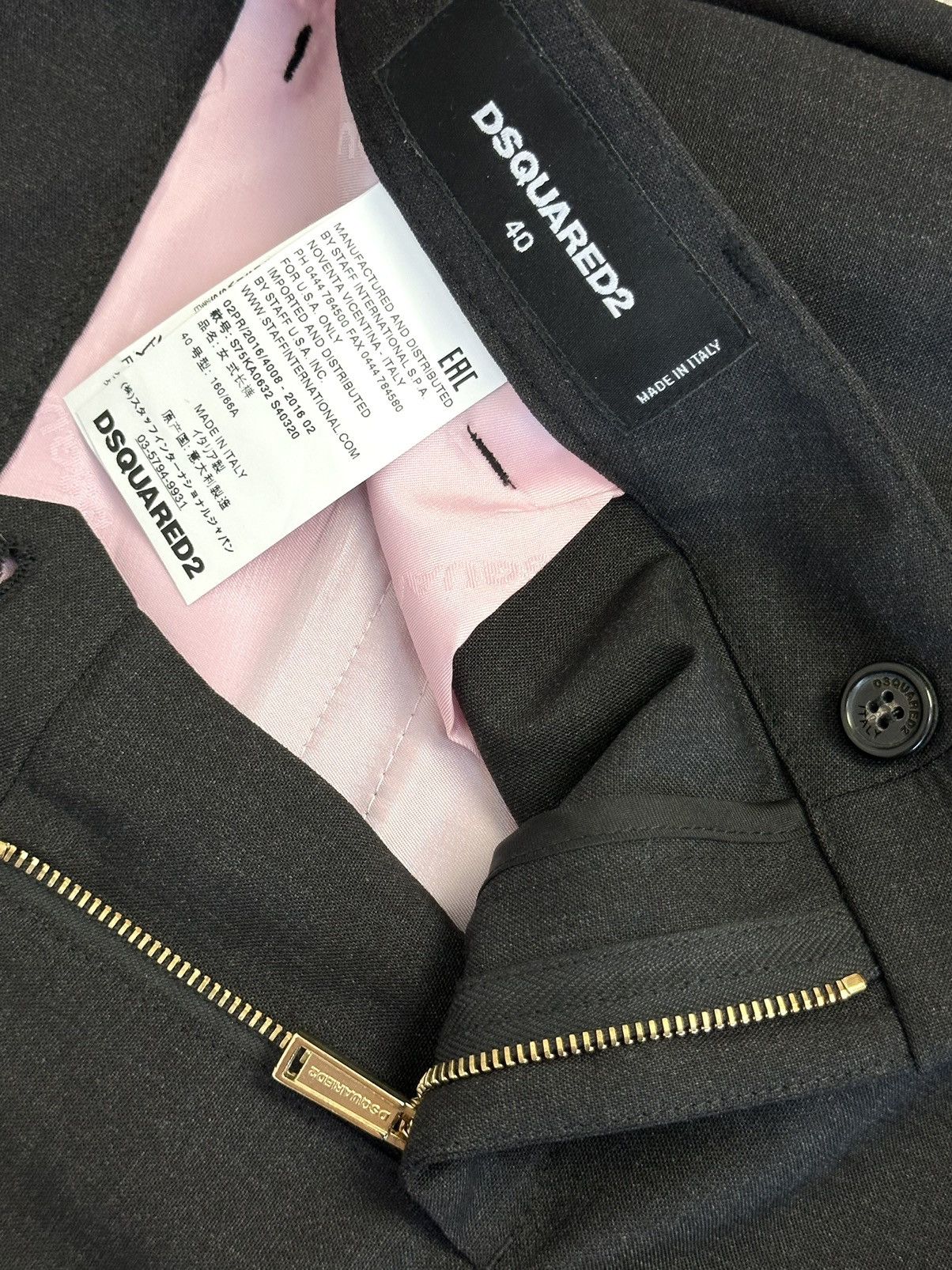 Dsquared2 D2 Dsquared2 Grey Wool Ankle Zip Made in Italy Pants Size 27" / US 4 / IT 40 - 9 Thumbnail