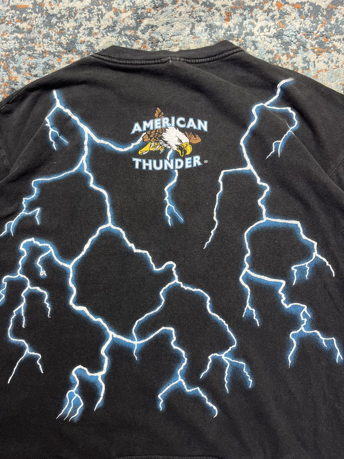 Vintage Vintage 90s American Thunder all over print graphic tee Size US XL / EU 56 / 4 - 8 Thumbnail