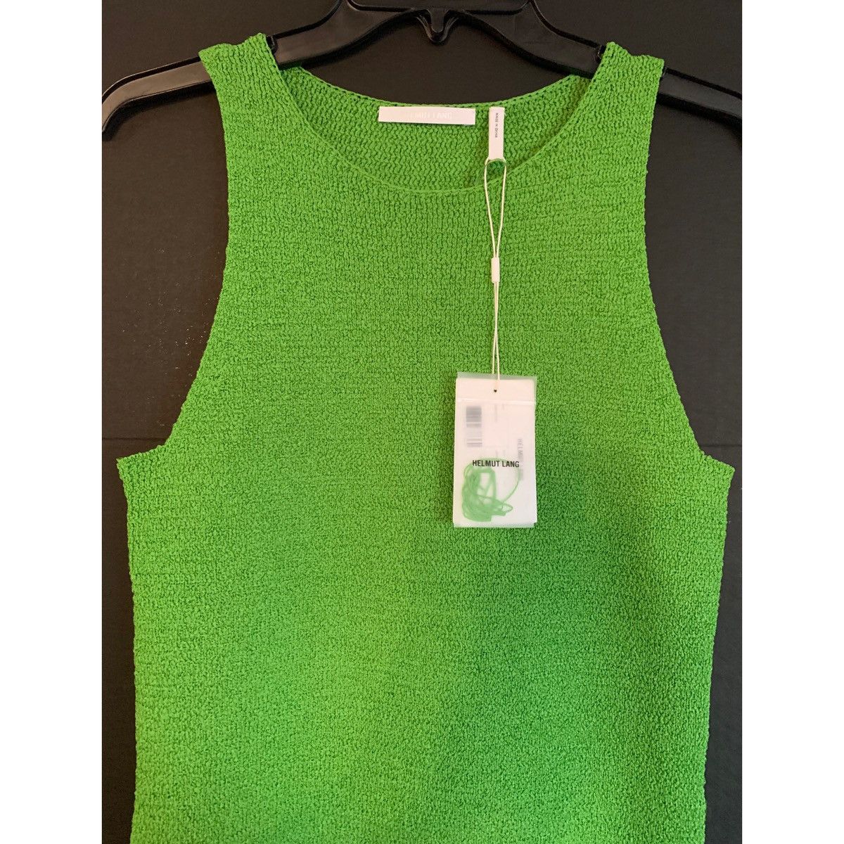 Helmut Lang HELMUT LANG GREEN KNIT LUXURY TANK TOP Size L / US 10 / IT 46 - 2 Thumbnail
