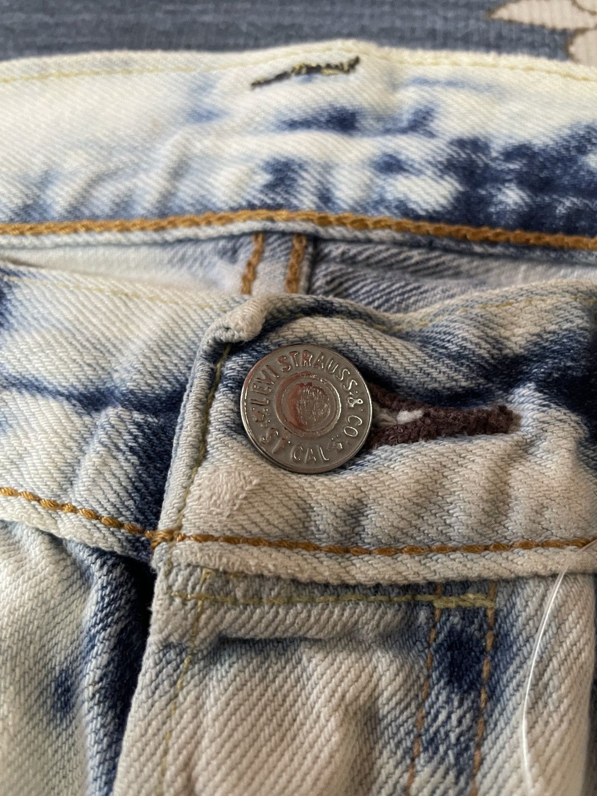 Levi's × Levi's Made & Crafted × Levi's Vintage Clothing Levi’s 501 Bleached boyfriend Denim Patchwork distressed W34 Size US 34 / EU 50 - 9 Thumbnail