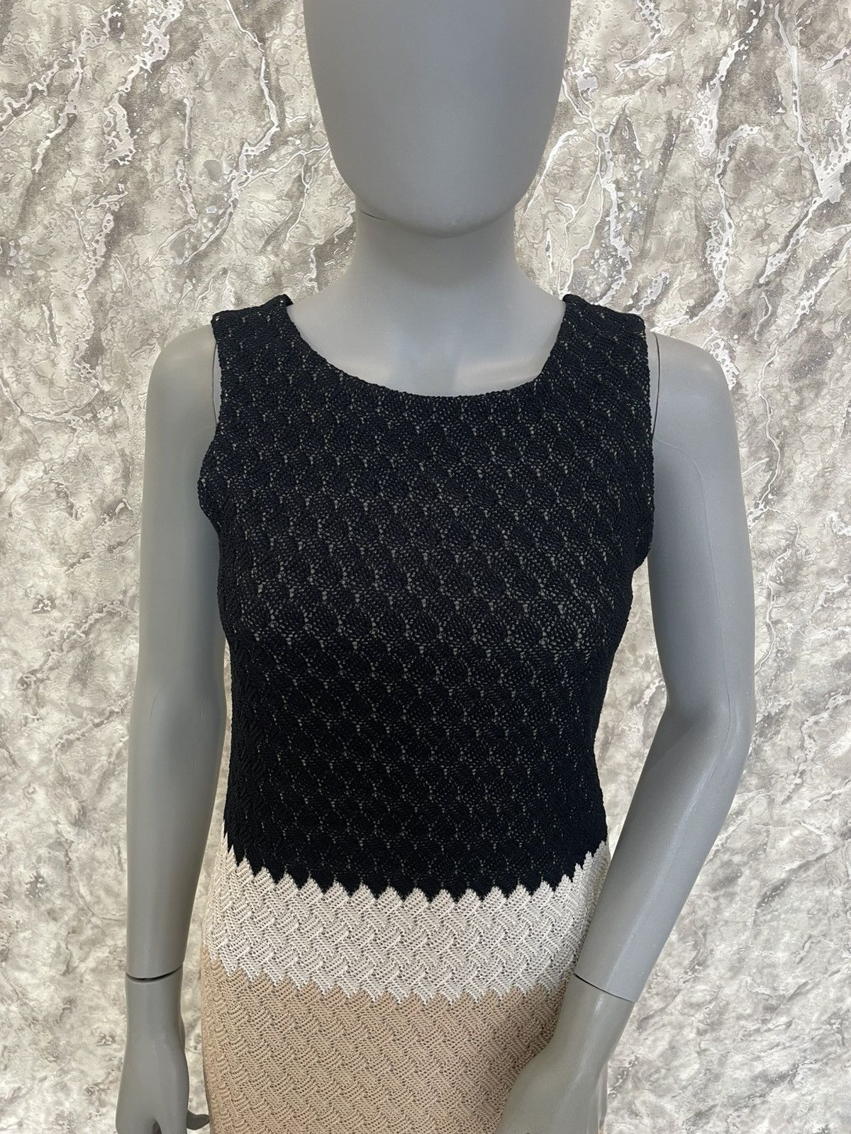 Missoni Missoni Women's Sleeveless Knit Mini Dress Chevron Pattern Size XS / US 0-2 / IT 36-38 - 5 Thumbnail