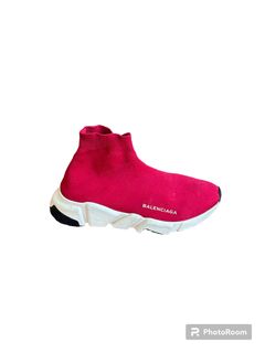 Red balenciaga speed on sale trainer