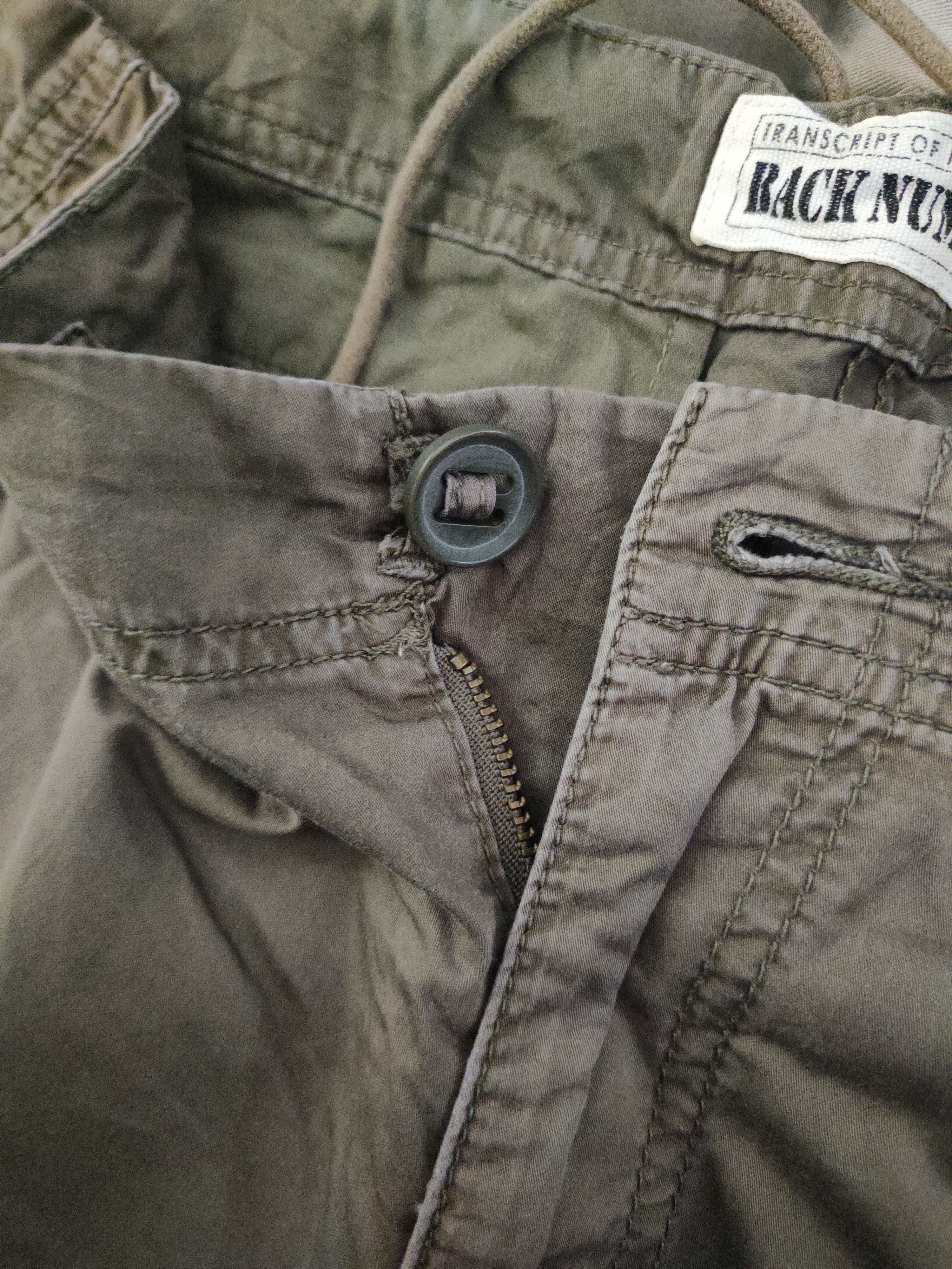 Japanese Brand DL Back Number Olive Multipocket Cargo Pants #46-234T Size US 32 / EU 48 - 15 Thumbnail
